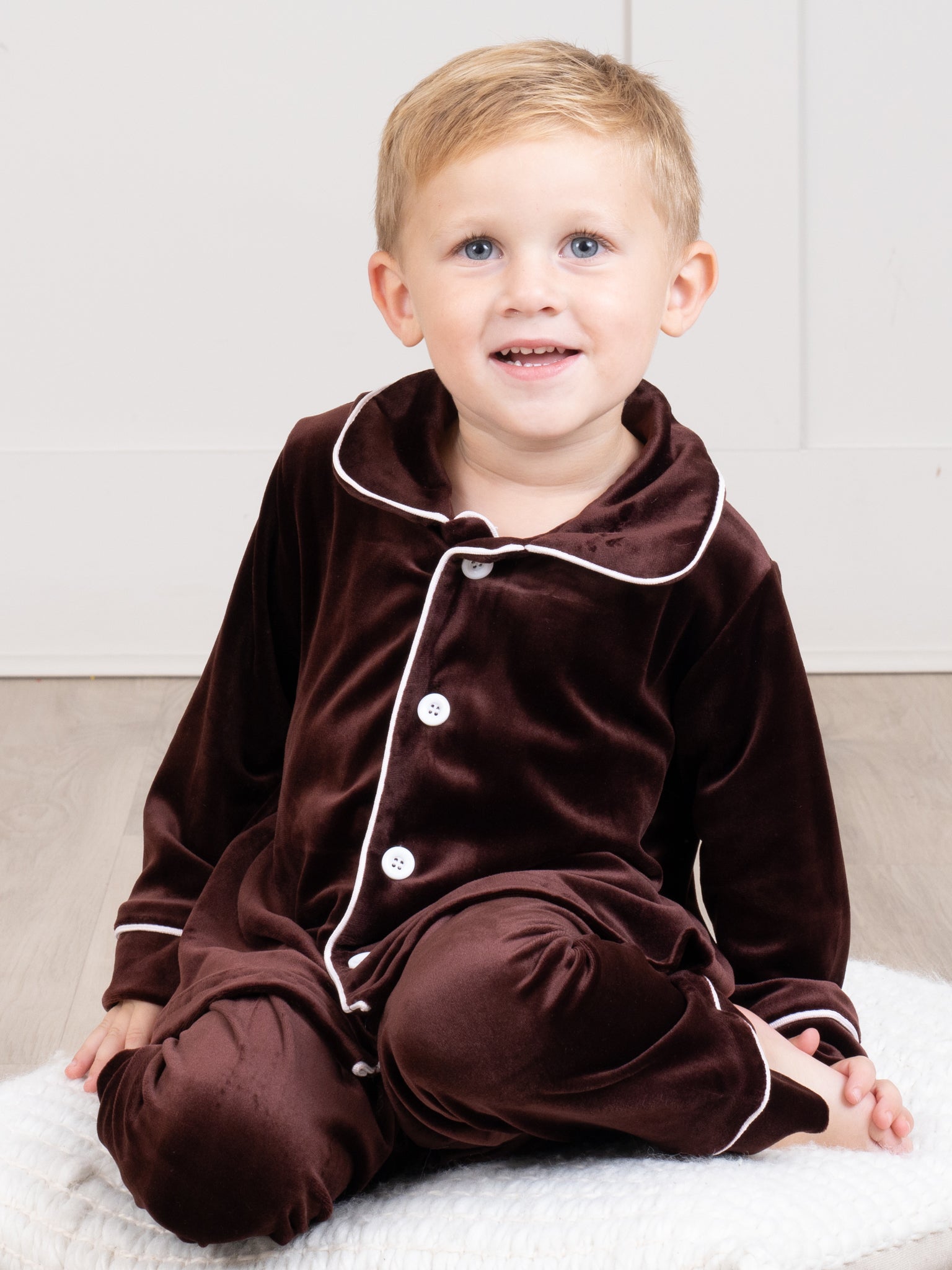 Boys' Autumn Velvet Classic Pajamas - Marie Nicole Clothing