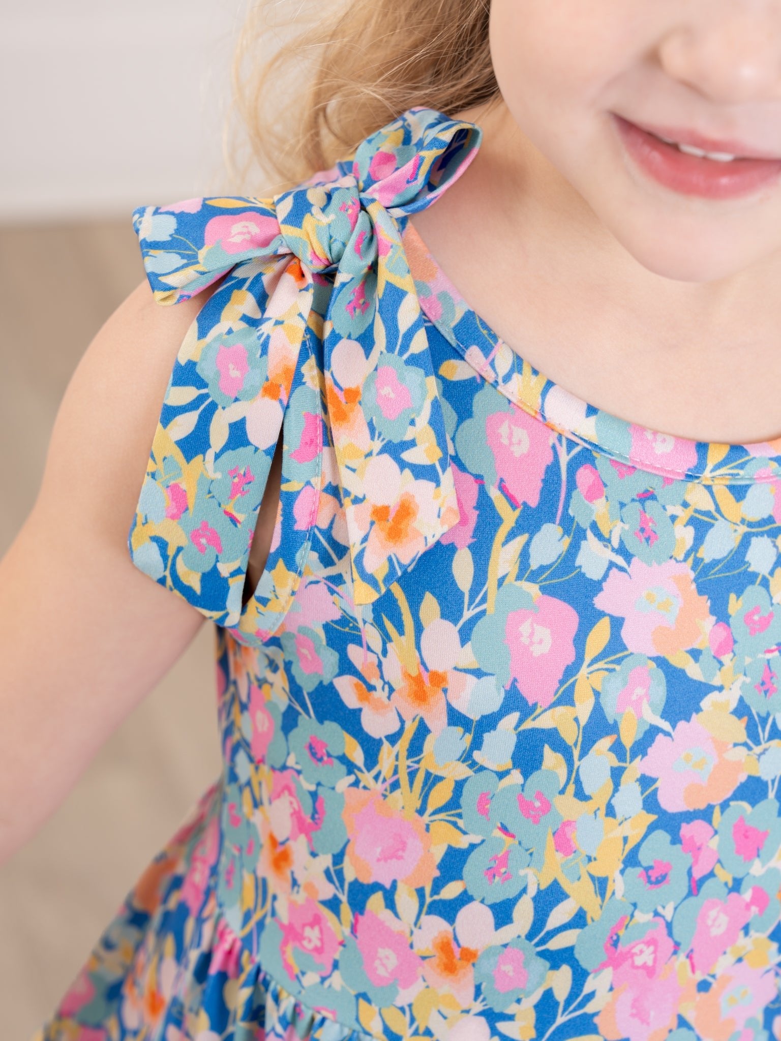 Blossom Breeze Ruffle Bow Dress - Marie Nicole Clothing