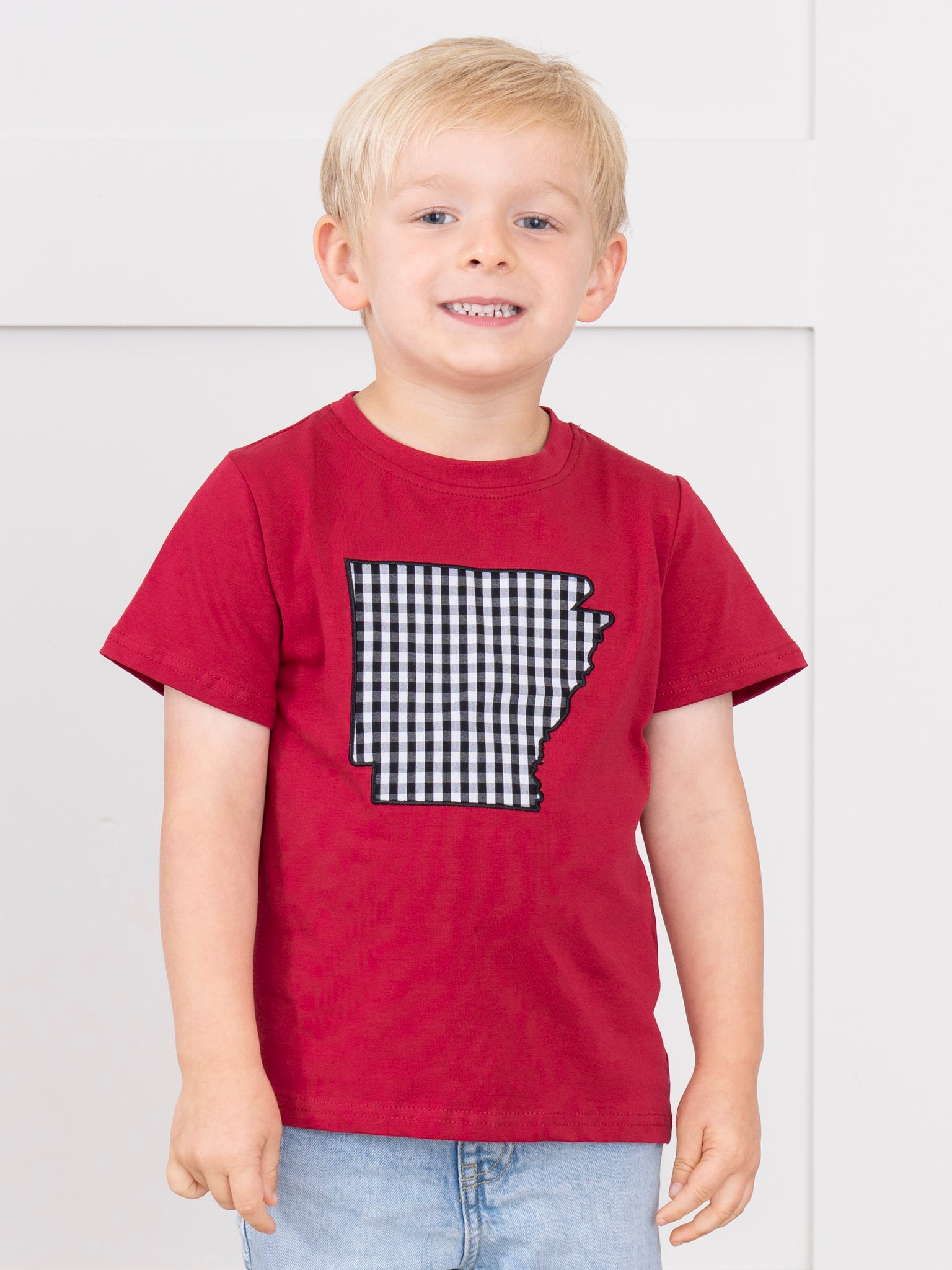 Arkansas Embroidered Gingham Shirt - Marie Nicole Clothing