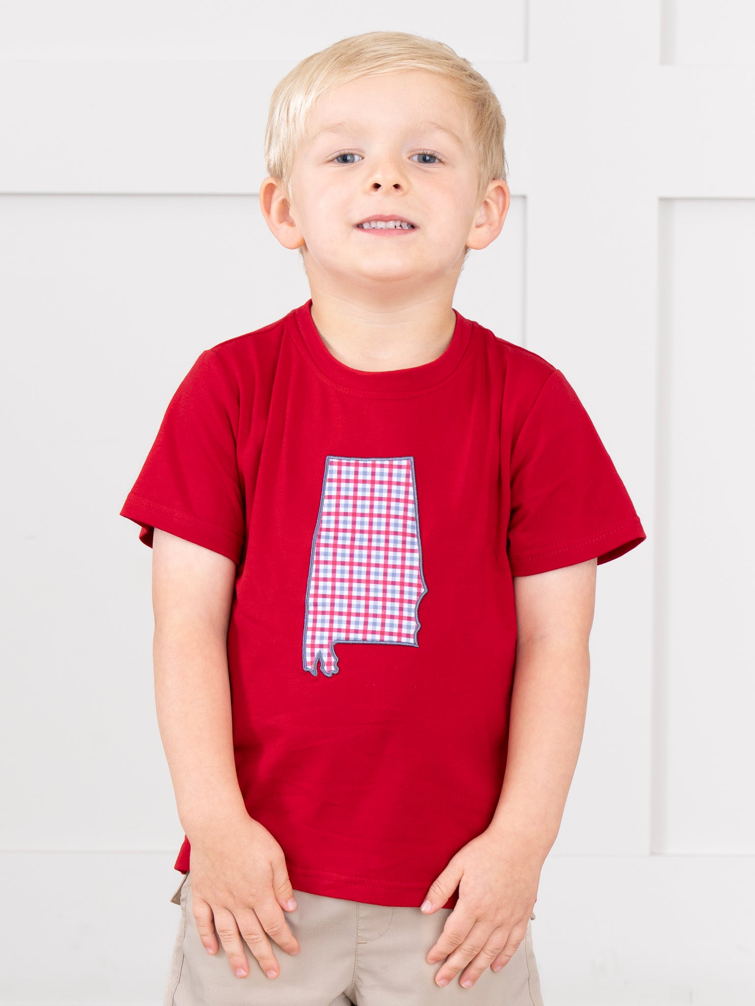 Alabama Embroidered Gingham Shirt - Marie Nicole Clothing