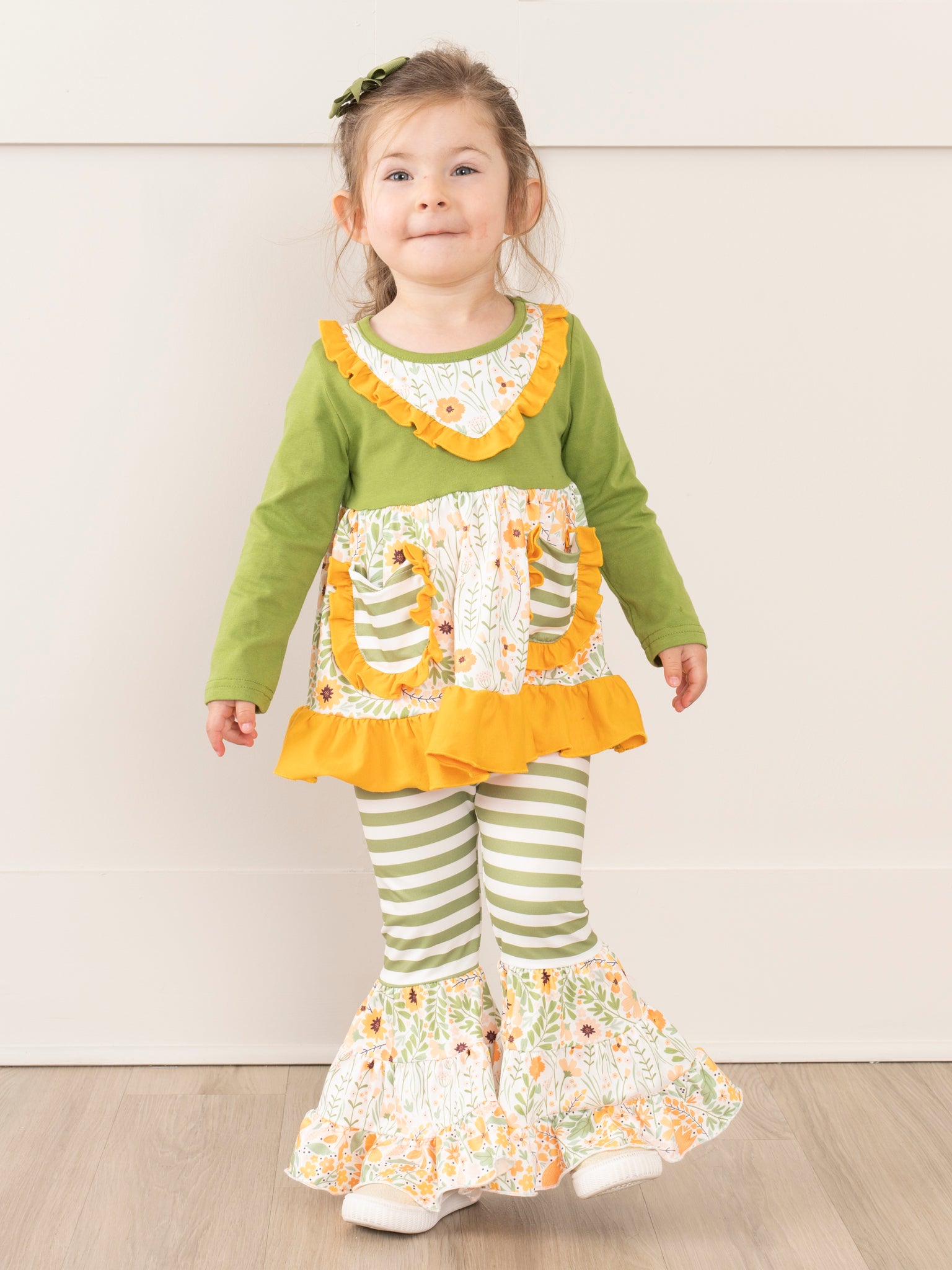 Pocket Flara Bells Outfit - Sunflower - Marie Nicole Clothing