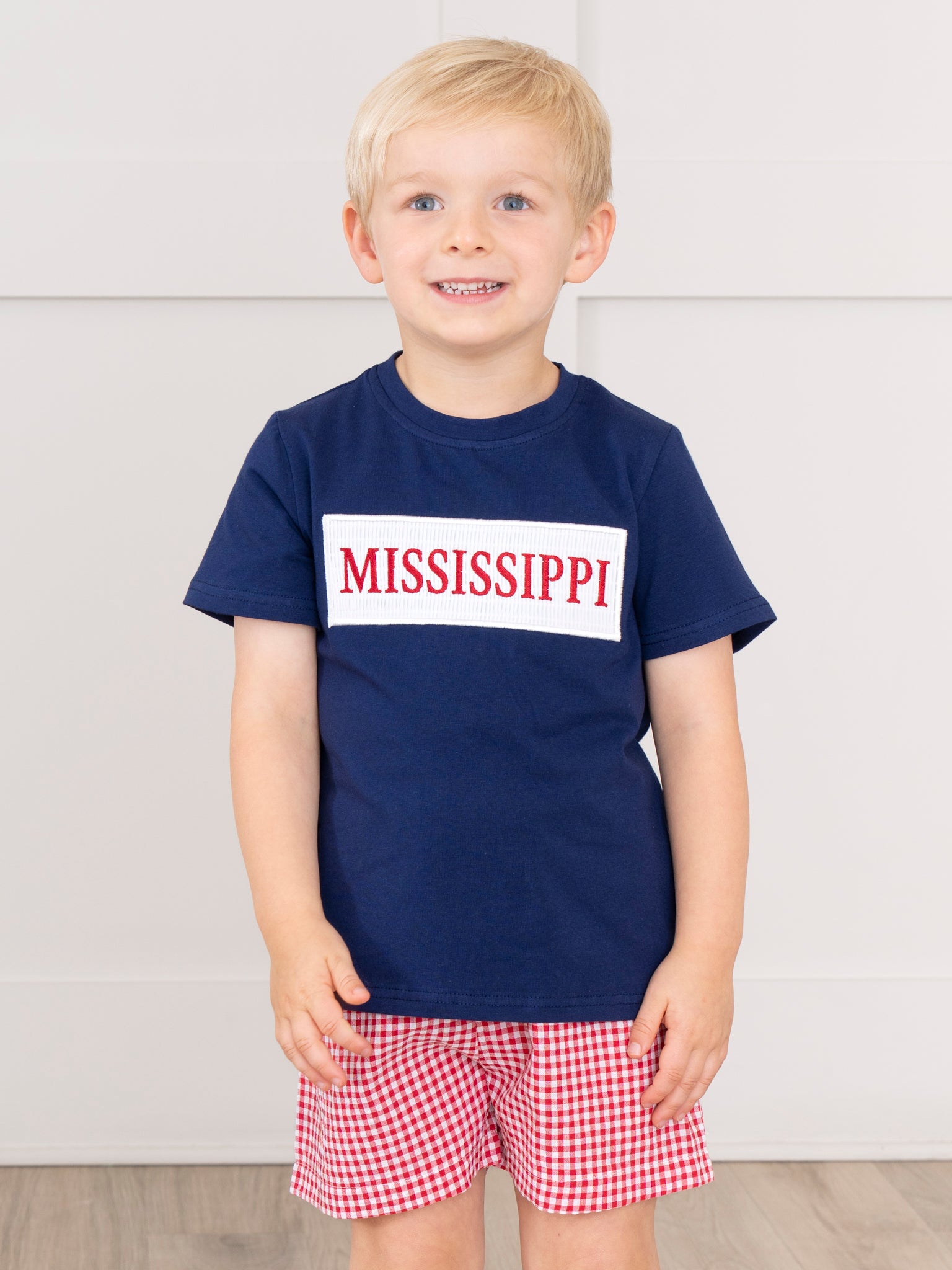 Mississippi Smocked Gingham Outfit - Marie Nicole Clothing