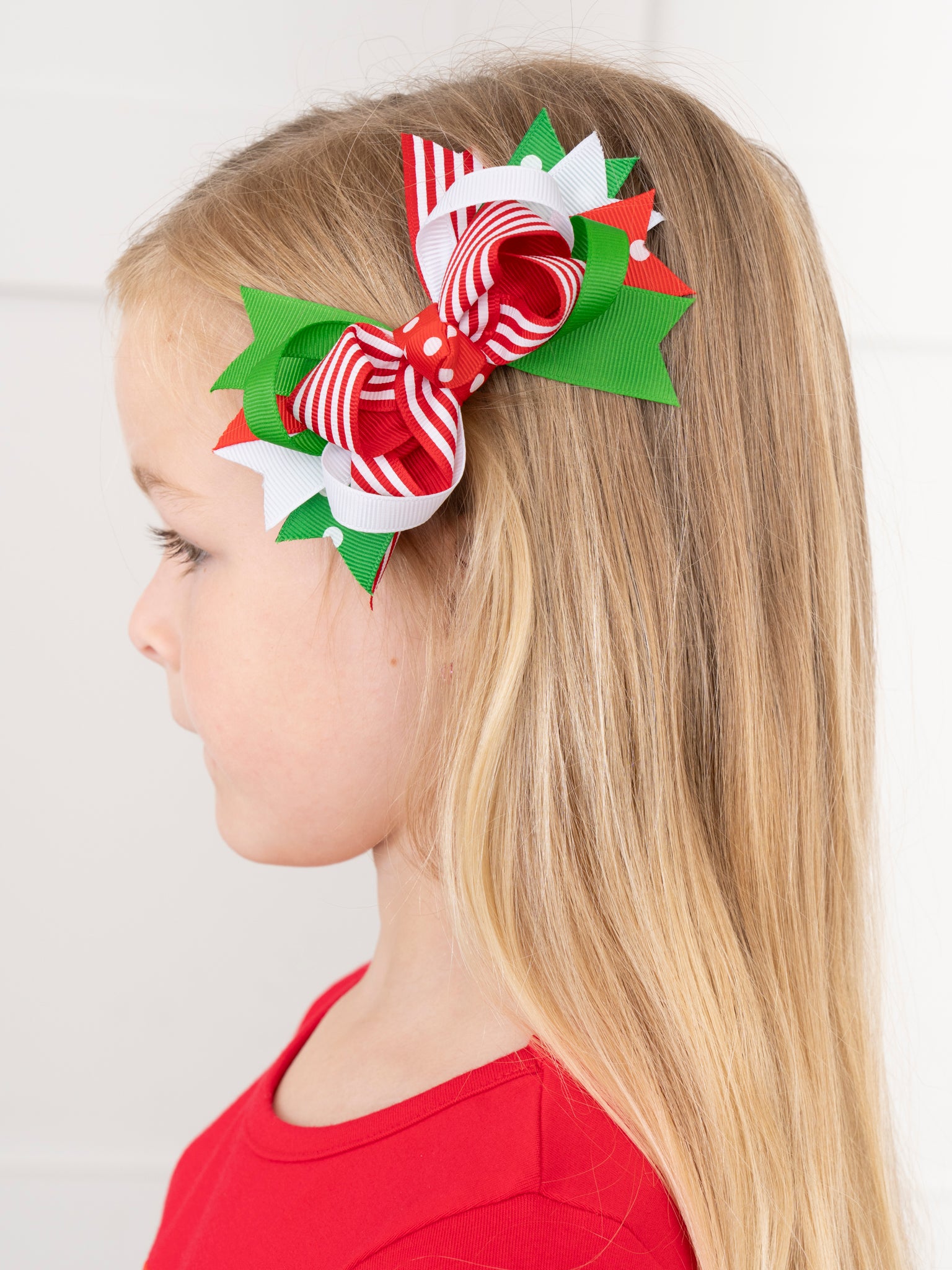 Peppermint Holiday Bow - Marie Nicole Clothing
