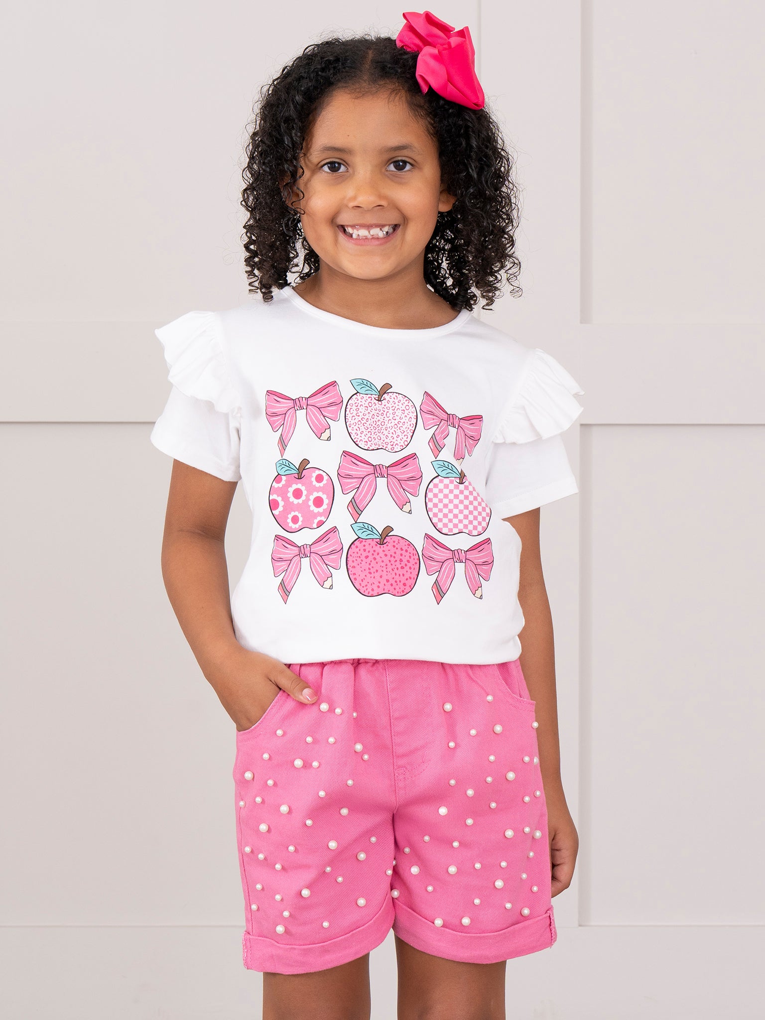 Pearly Apples Bows Outfit - Marie Nicole Clothing