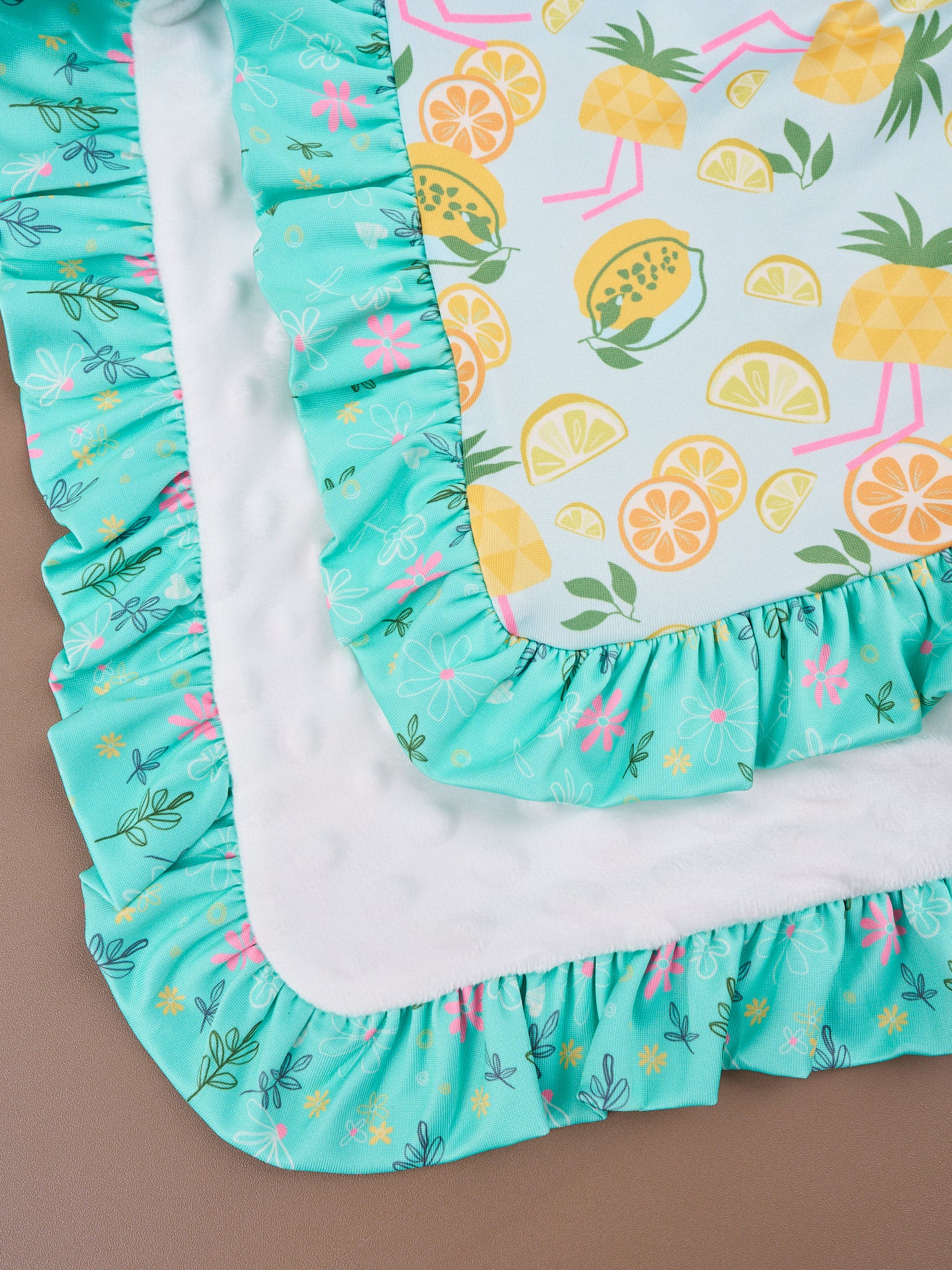 Tropical Twist Ruffle Blanket - Marie Nicole Clothing