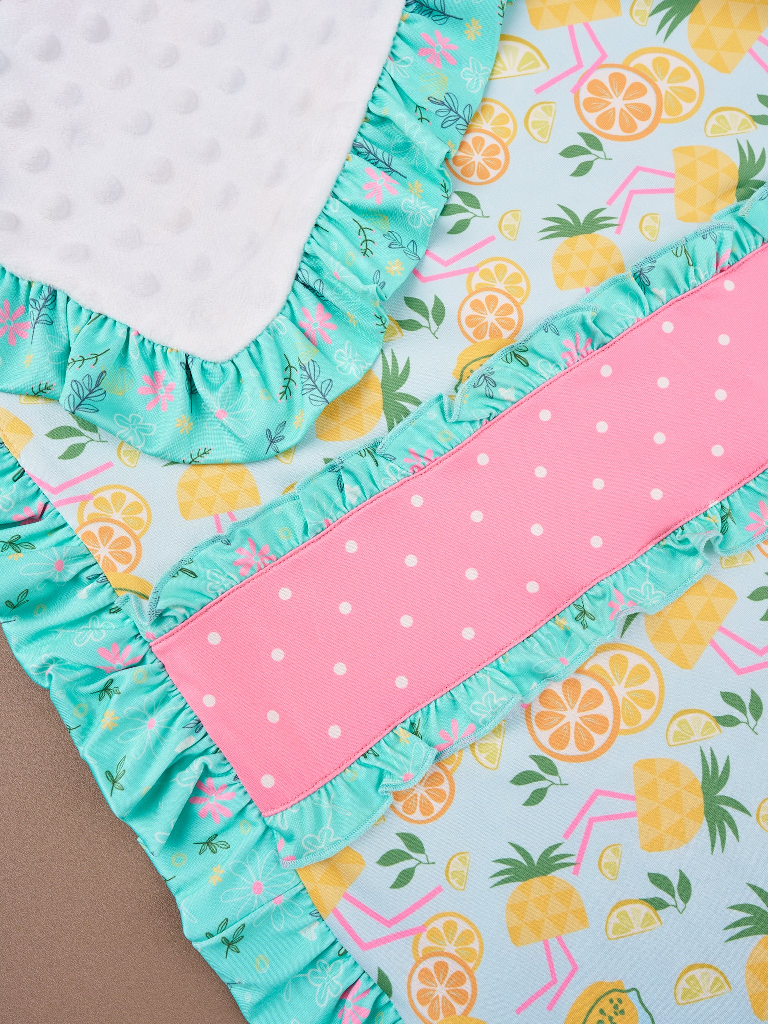 Tropical Twist Ruffle Blanket - Marie Nicole Clothing