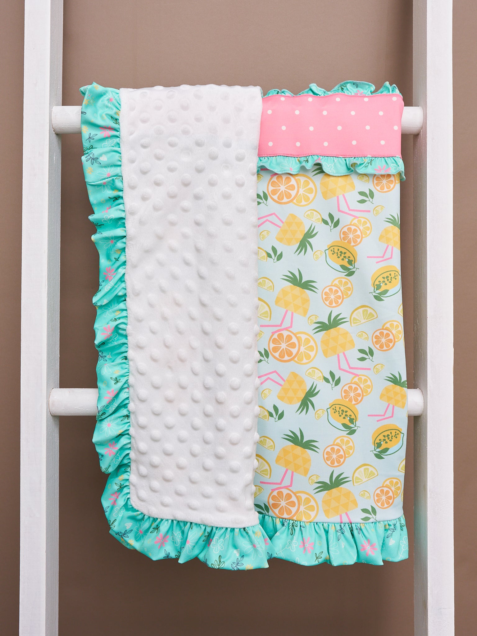 Tropical Twist Ruffle Blanket - Marie Nicole Clothing