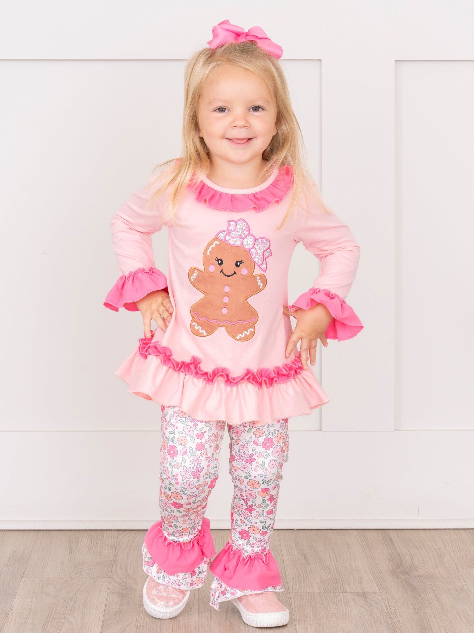 Gingerbread Dolly Embroidered Outfit - Marie Nicole Clothing