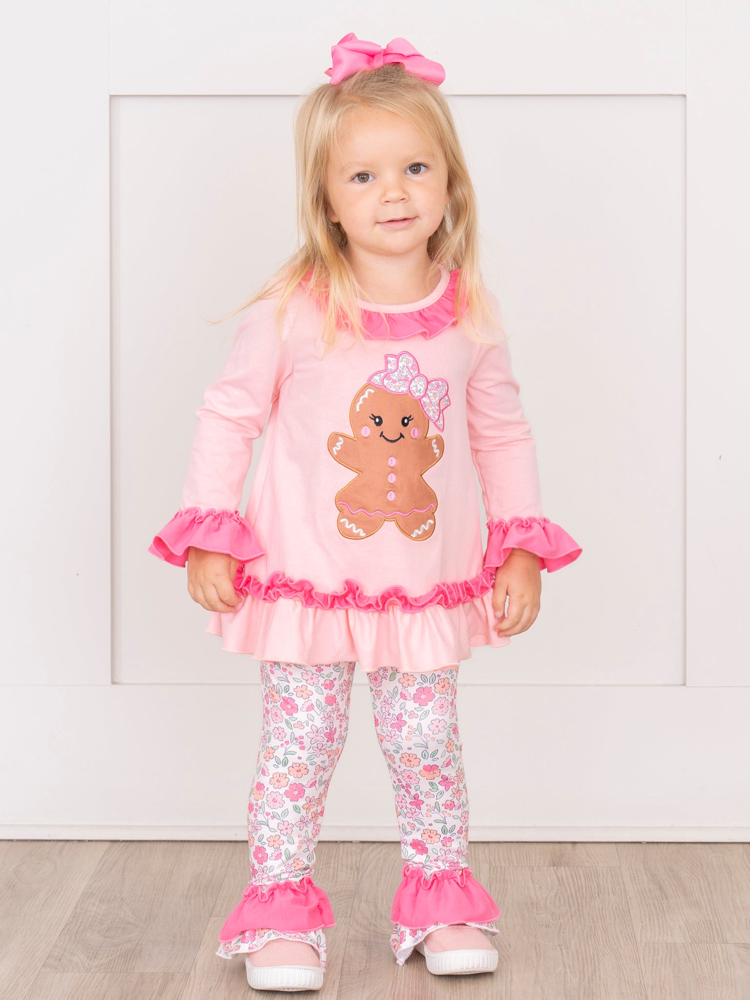 Gingerbread Dolly Embroidered Outfit - Marie Nicole Clothing