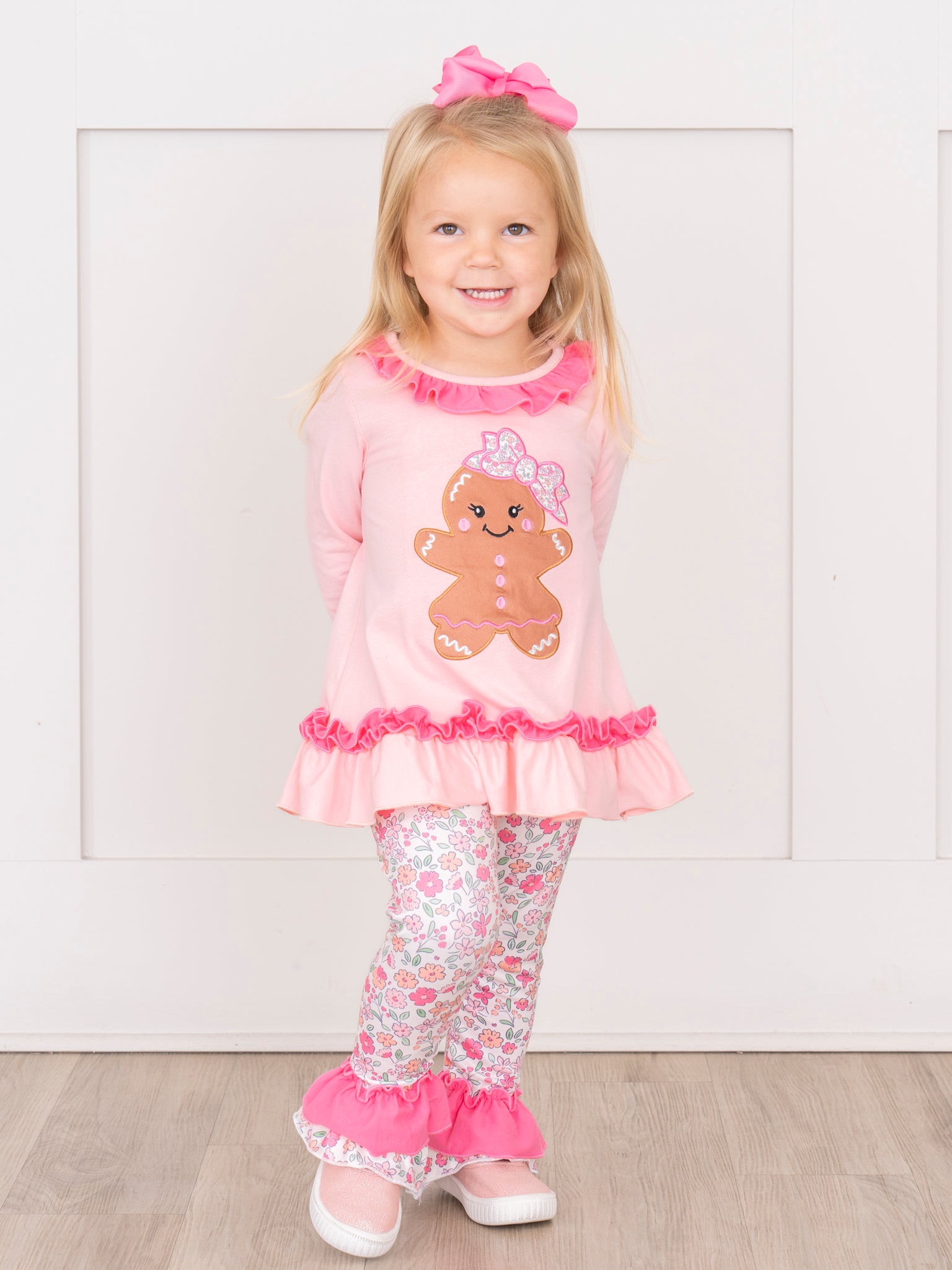 Gingerbread Dolly Embroidered Outfit - Marie Nicole Clothing