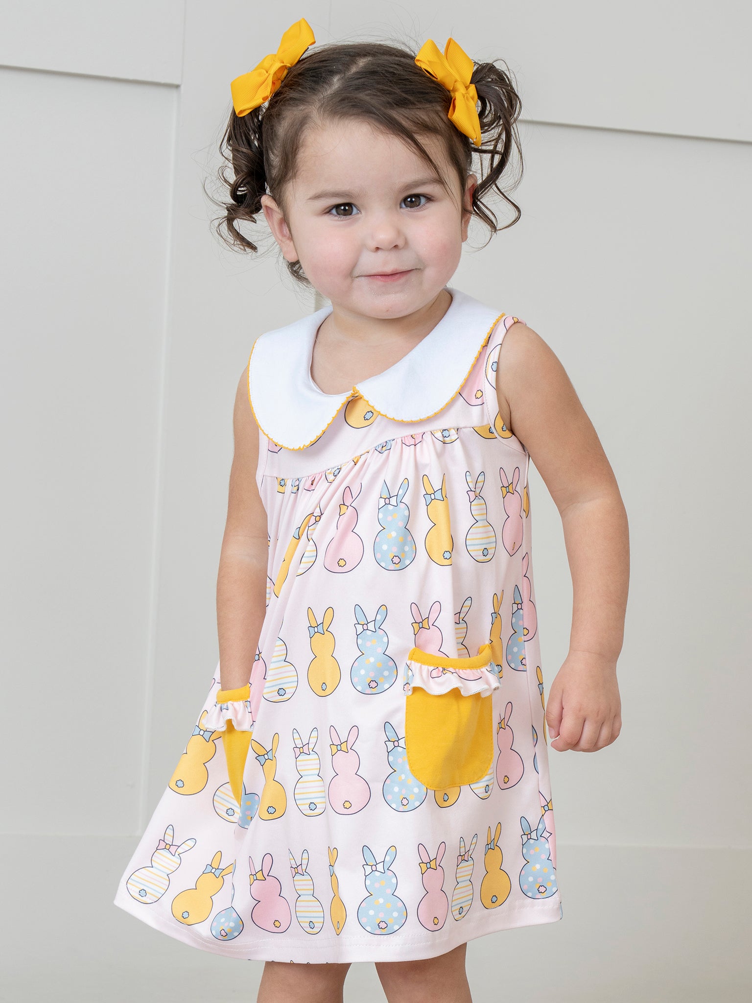 Pink Golden Bunny Surprise Dress - Marie Nicole Clothing