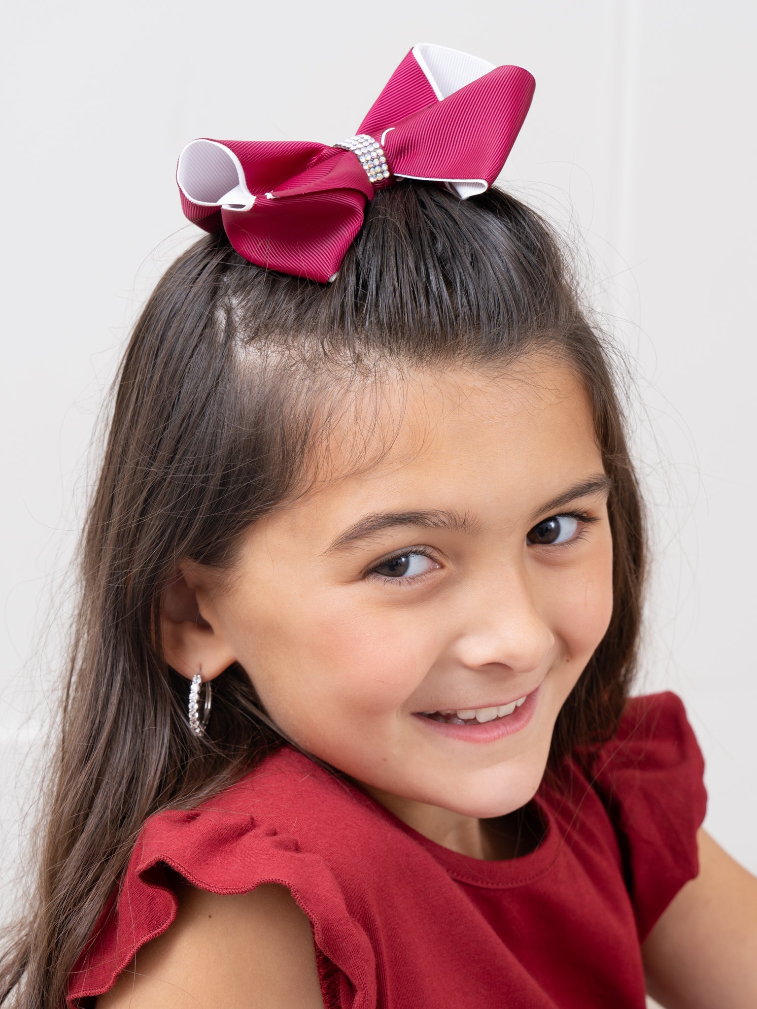 Rhinestone Collegiate Team Bow - 5 Inch - Marie Nicole Clothing