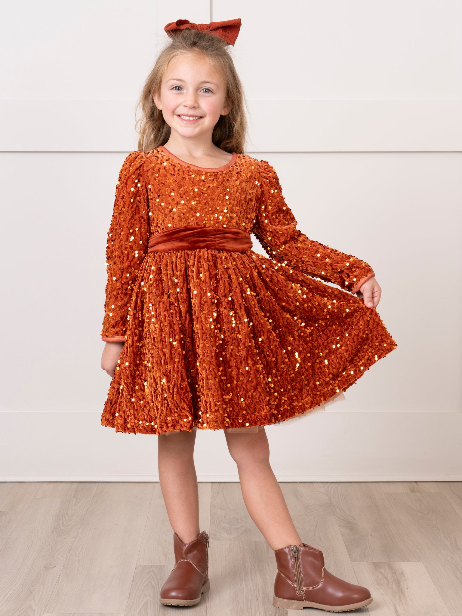 Autumn Sparkle Sequin Dress - Marie Nicole Clothing