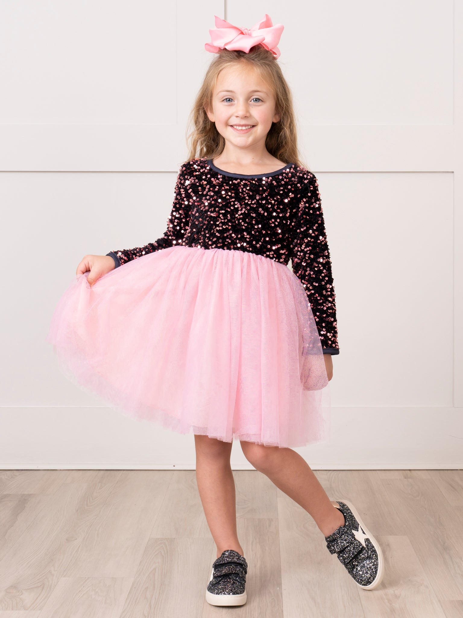 Pink Sparkle Party Tulle Dress - Marie Nicole Clothing
