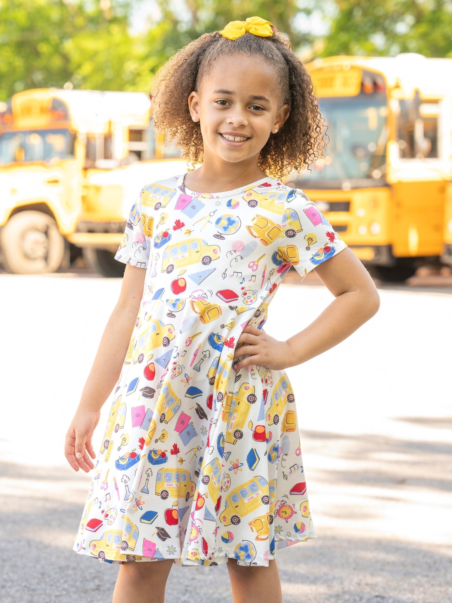 Back to School Doodles Swing Dress - Marie Nicole Clothing