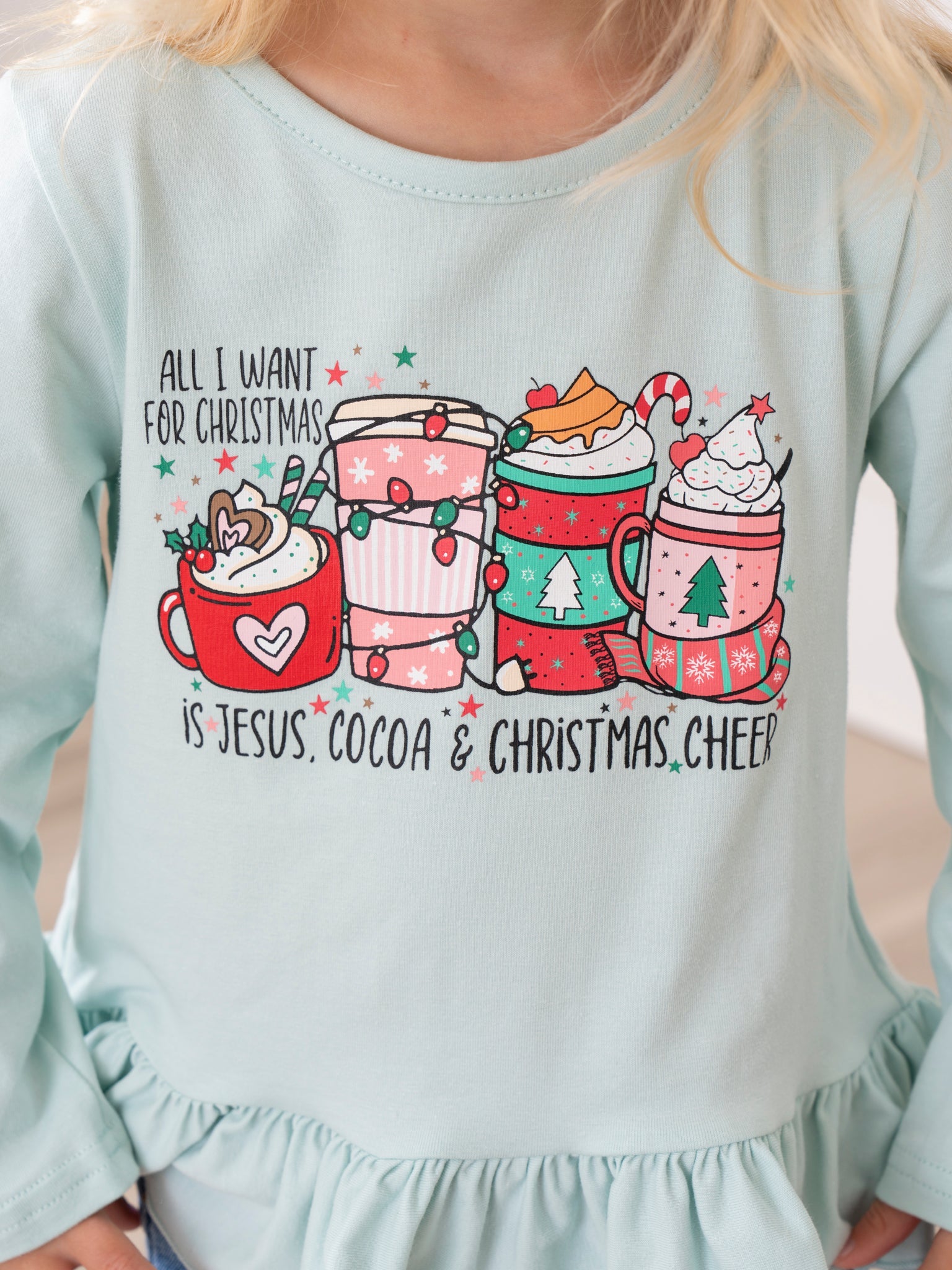 Holiday Drinks Denim Bell Bottoms Outfit - Marie Nicole Clothing