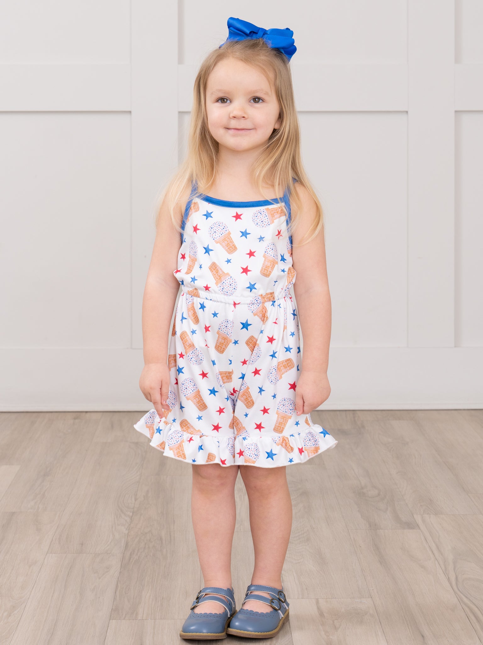 Starry Ice Cream Freedom Ruffle Jumpsuit - Marie Nicole Clothing