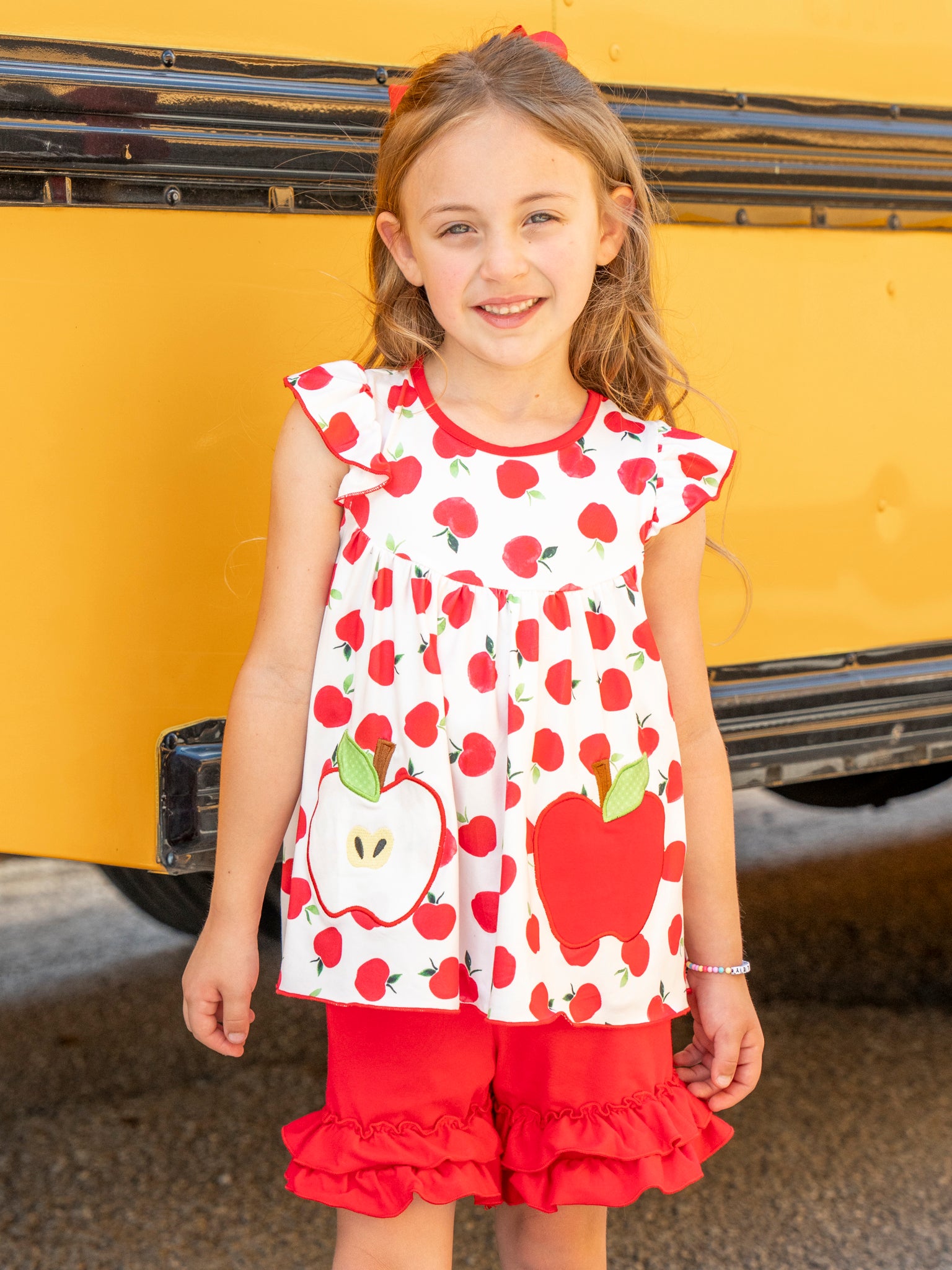 Red Delicious Ruffle Outfit - Marie Nicole Clothing