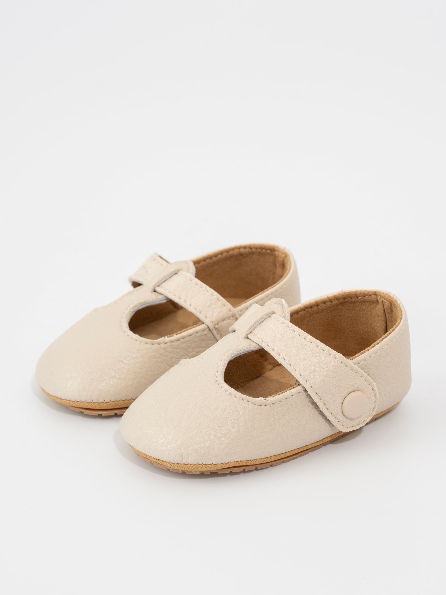 T - Strap Mary Jane Baby Shoe Cream - Marie Nicole Clothing