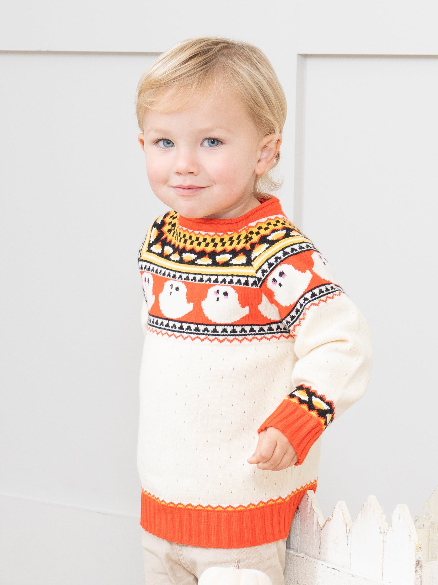 Fair Isle Ghost Sweater - Marie Nicole Clothing