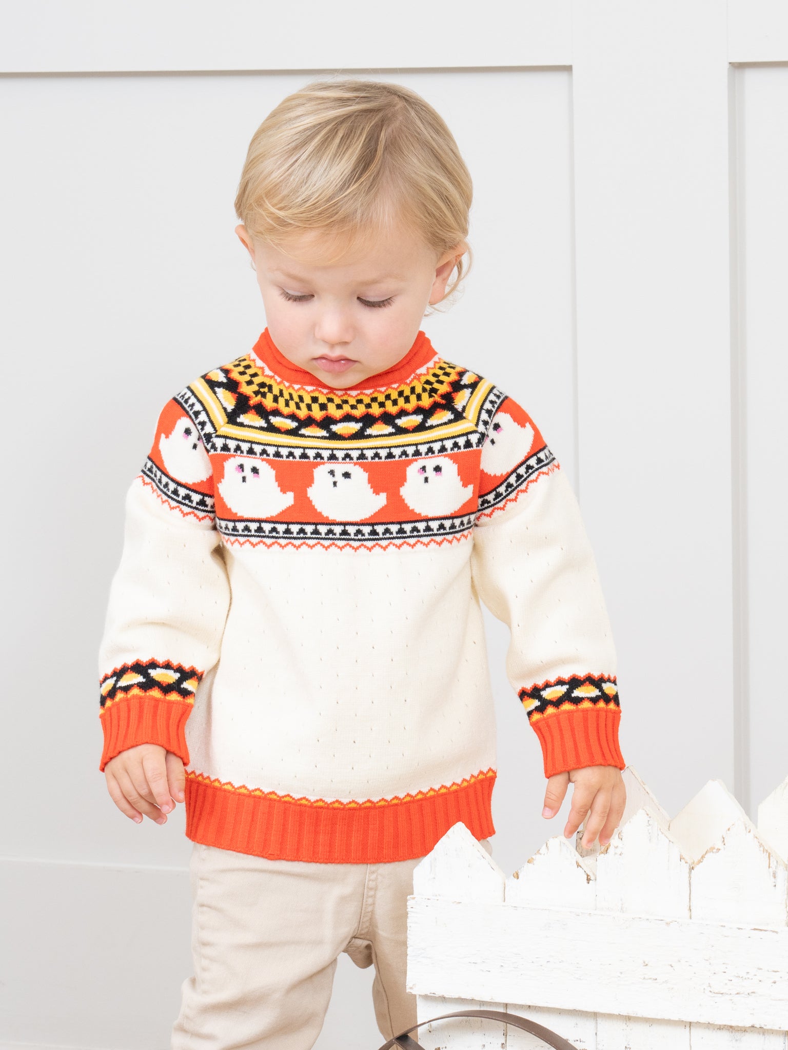 Fair Isle Ghost Sweater - Marie Nicole Clothing
