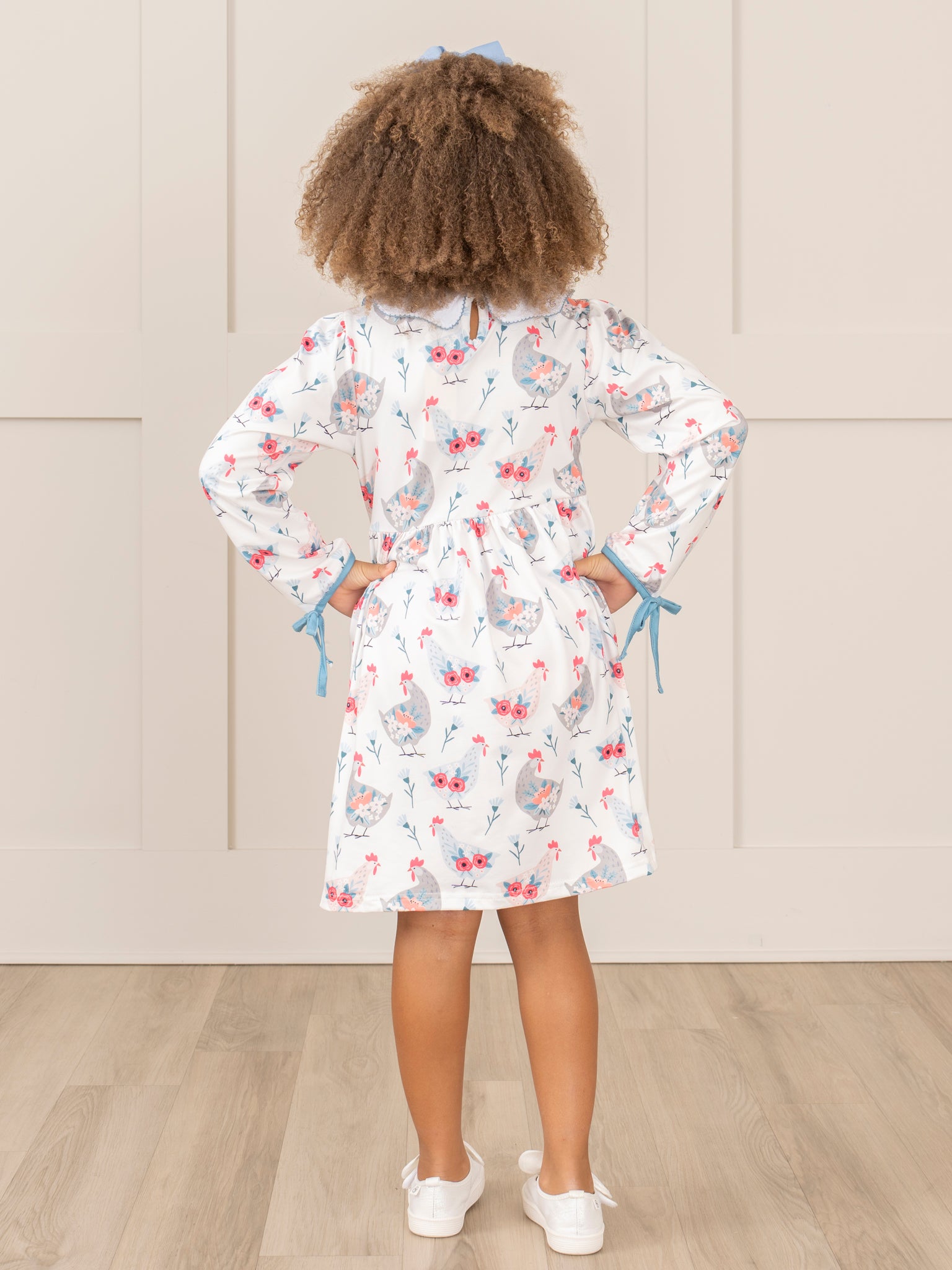 Cream Chicken Garden Dress - Marie Nicole Clothing