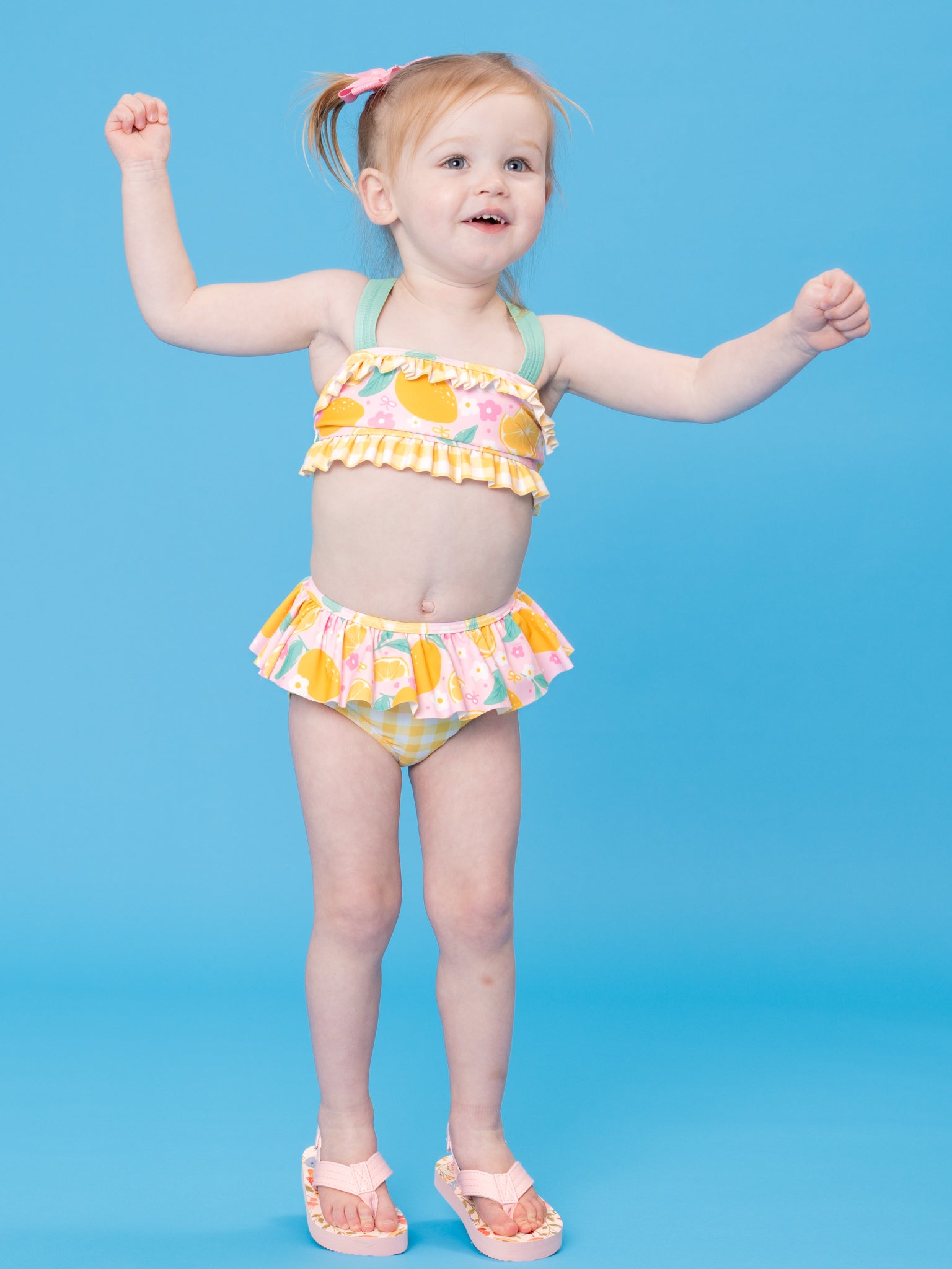Lemon Grove Splash Ruffle Swimsuit - Marie Nicole Clothing