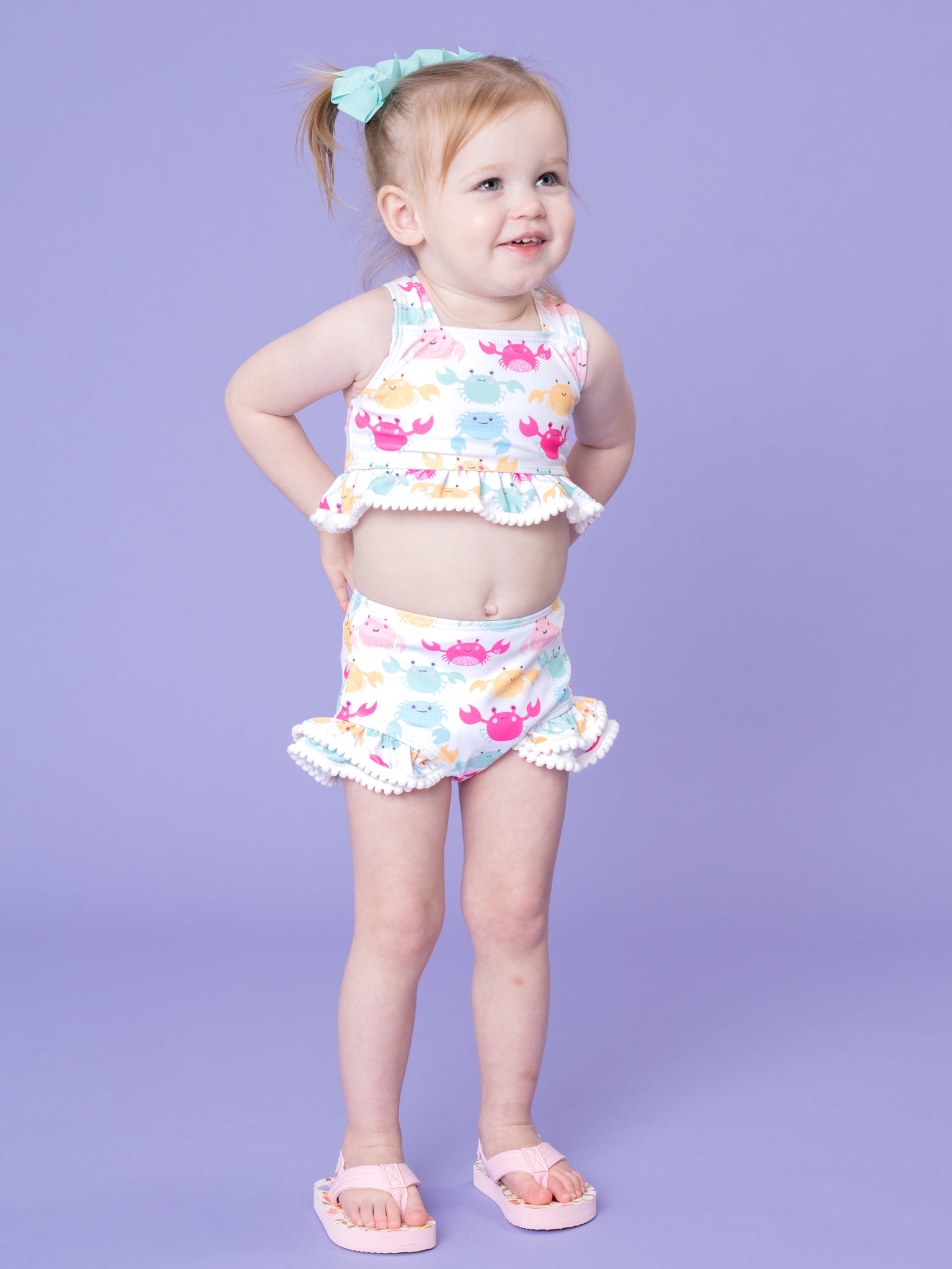 Happy Crabby Ruffle Swimsuit - Marie Nicole Clothing