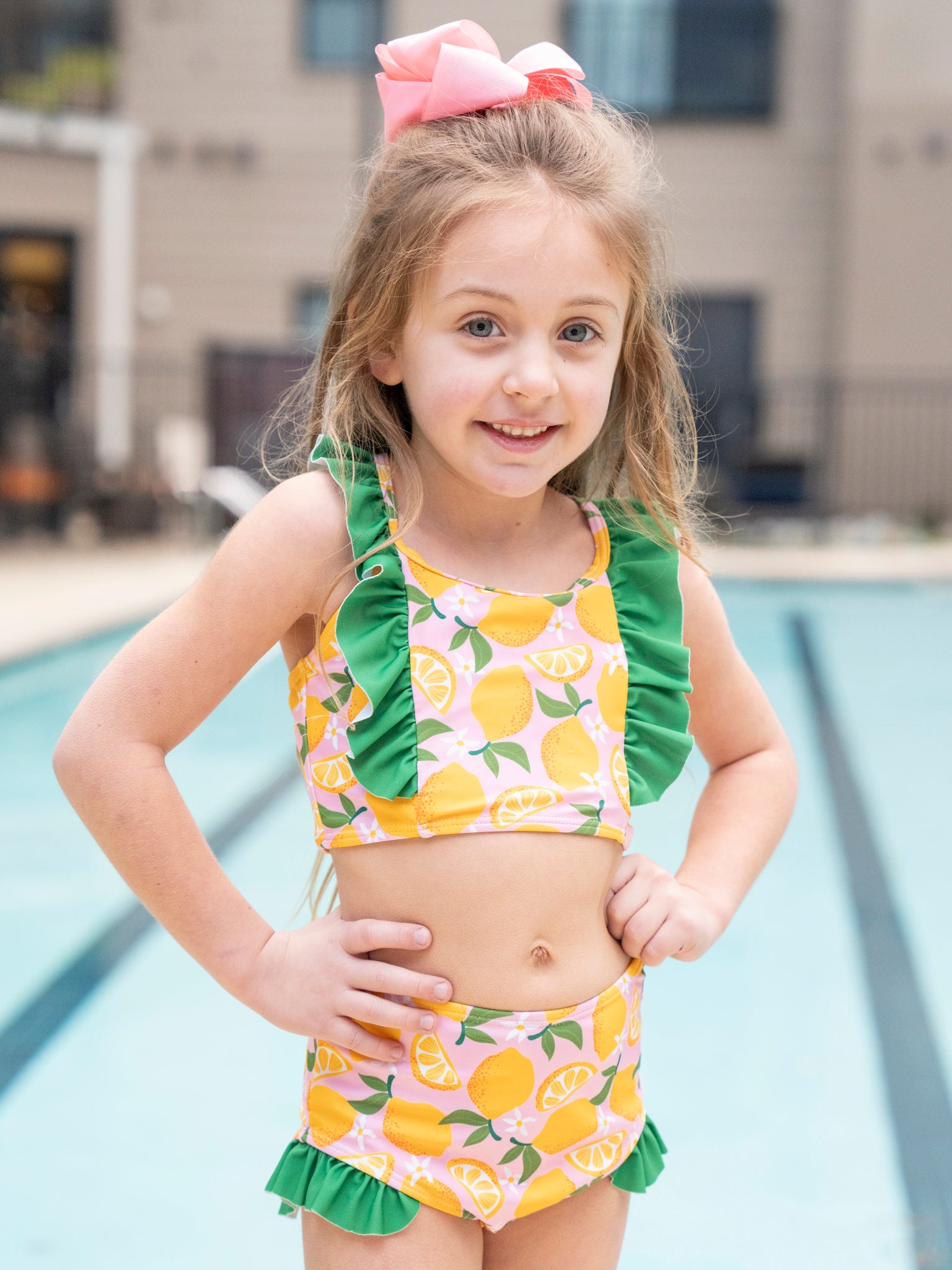 Lemonade Halter Ruffle Swimsuit - Marie Nicole Clothing