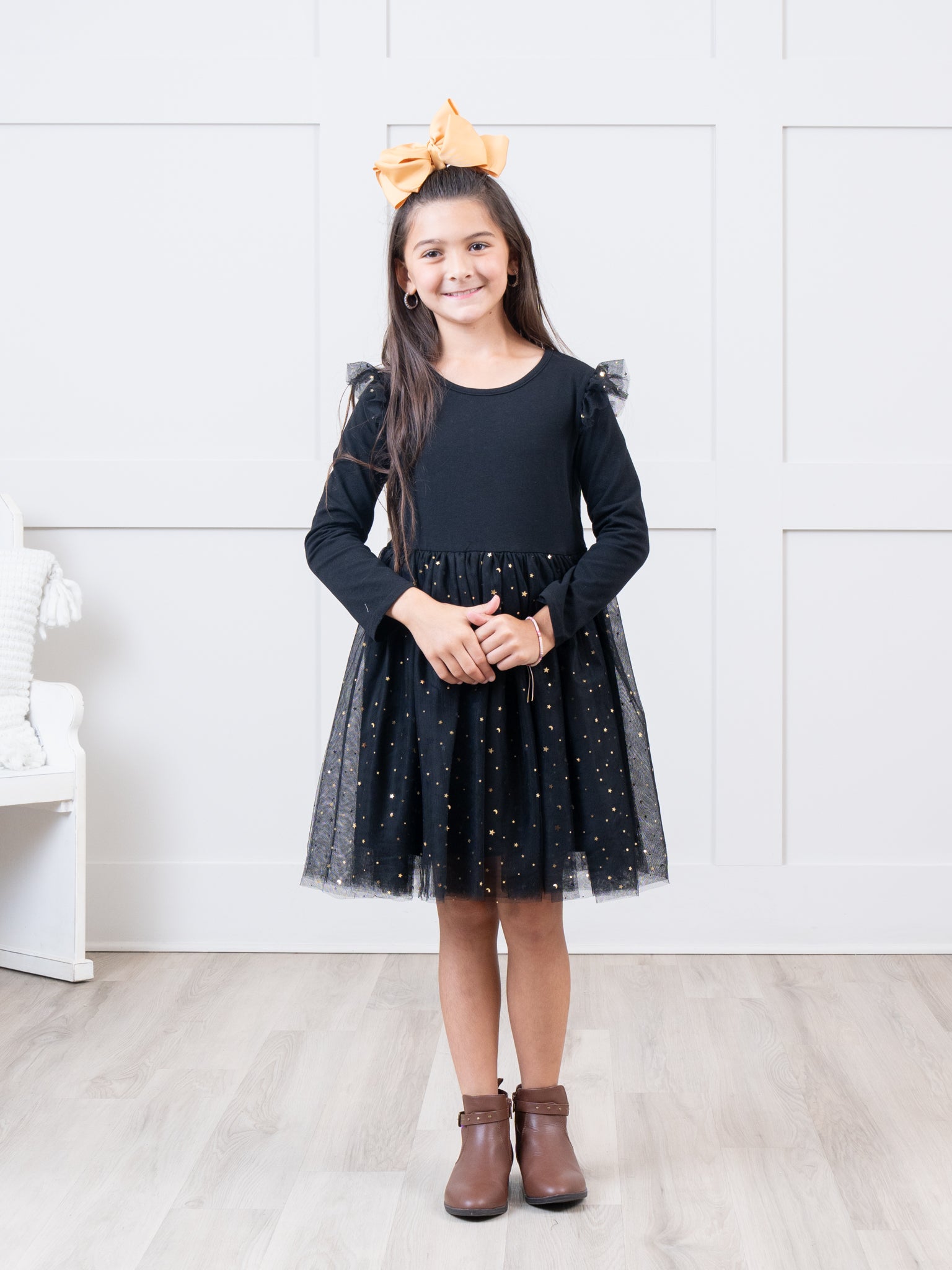 Black Sparkle Party Tulle Dress - Marie Nicole Clothing