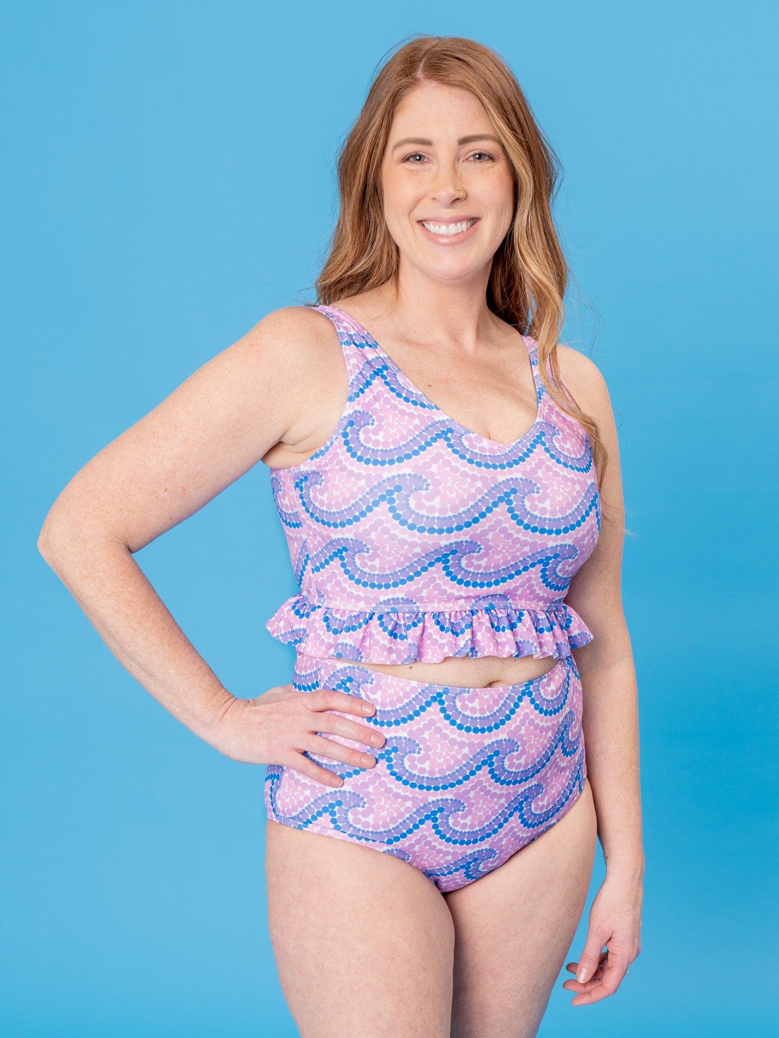 Mom & Me Ruffle Wave Swimsuit - Marie Nicole Clothing