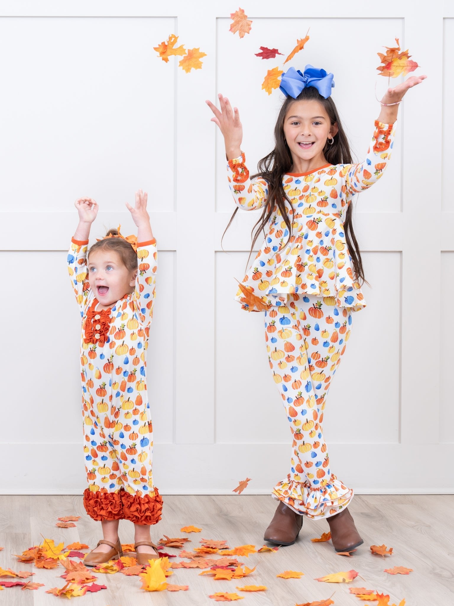 Party Pumpkins Icing Ruffle Romper - Marie Nicole Clothing