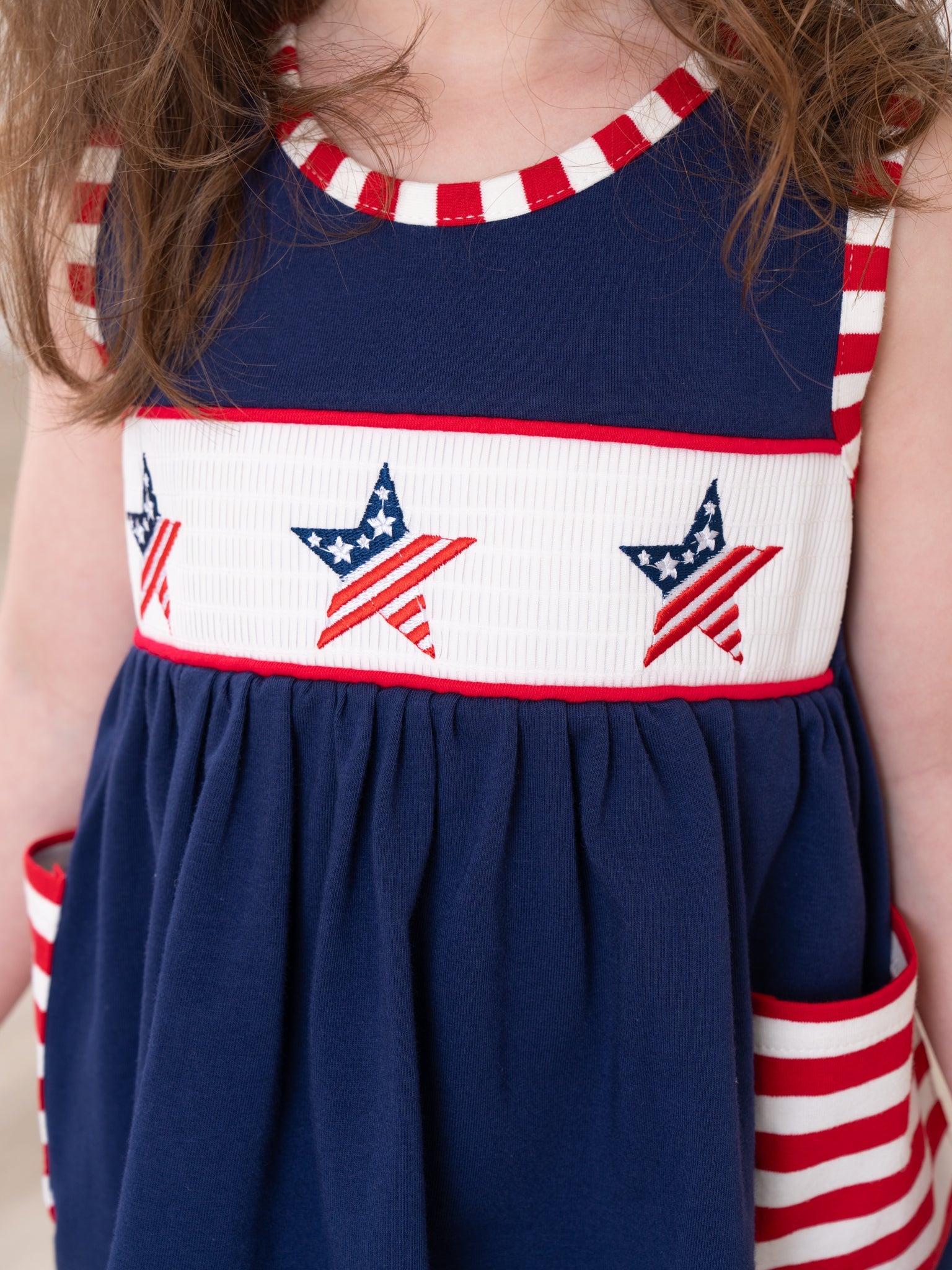 American Stars Smocked Cotton Ruffle Outfit - Marie Nicole Clothing