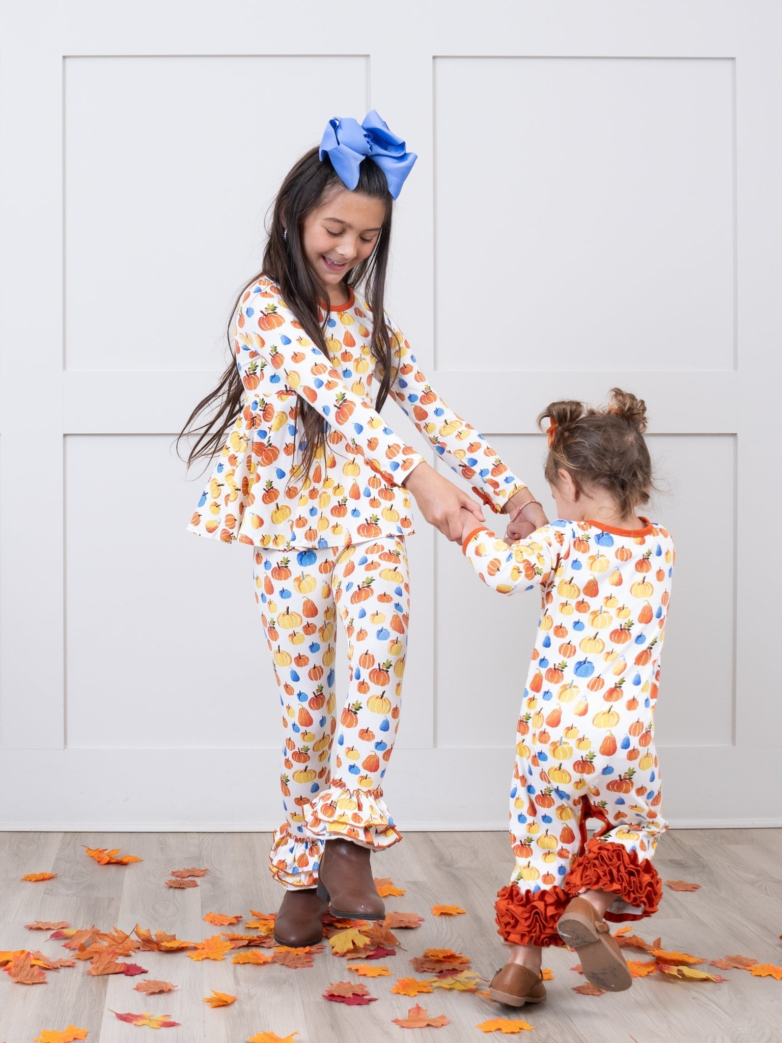 Party Pumpkins Icing Ruffle Romper - Marie Nicole Clothing