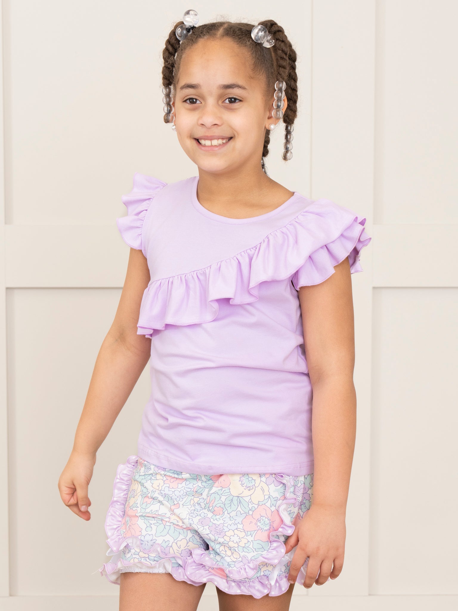Orchid Garden Ruffle Outfit - Marie Nicole Clothing