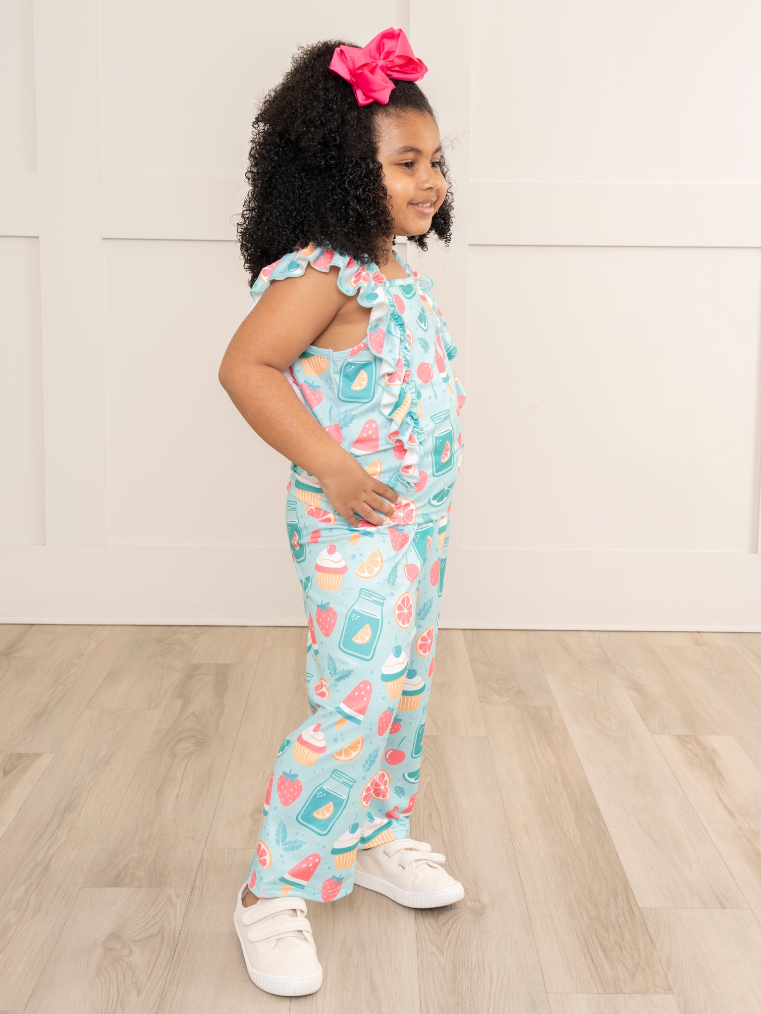 Teal Summer Treats Ruffle Outfit - Marie Nicole Clothing