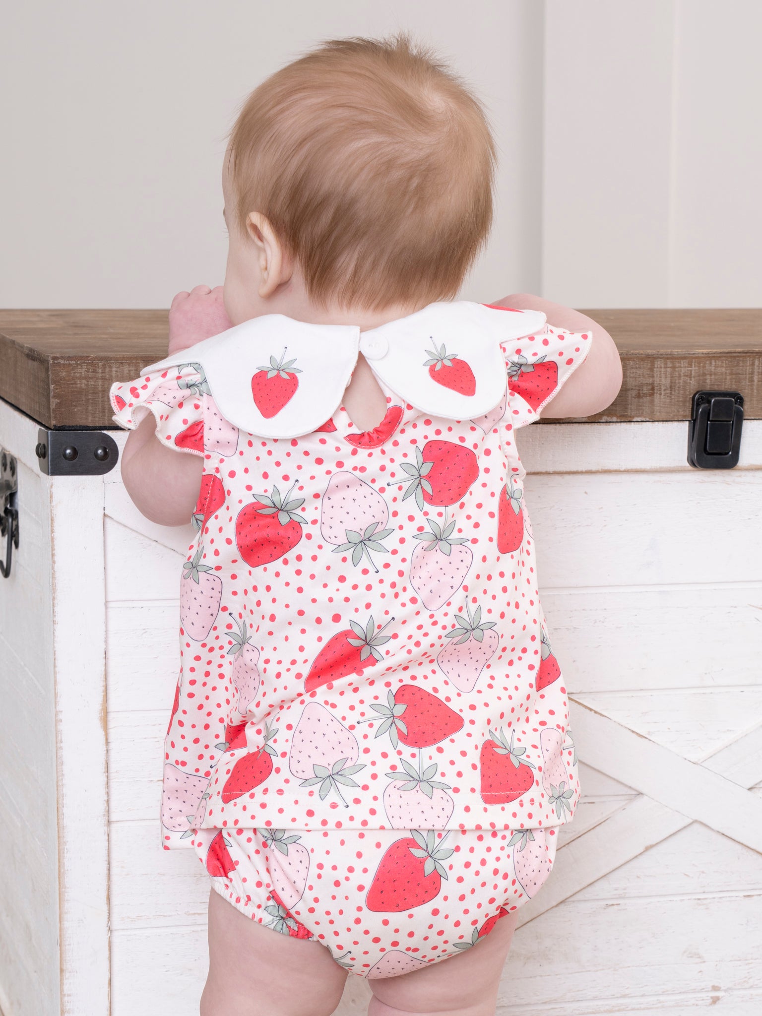Strawberries & Dots Ruffle Bloomers Outfit - Marie Nicole Clothing