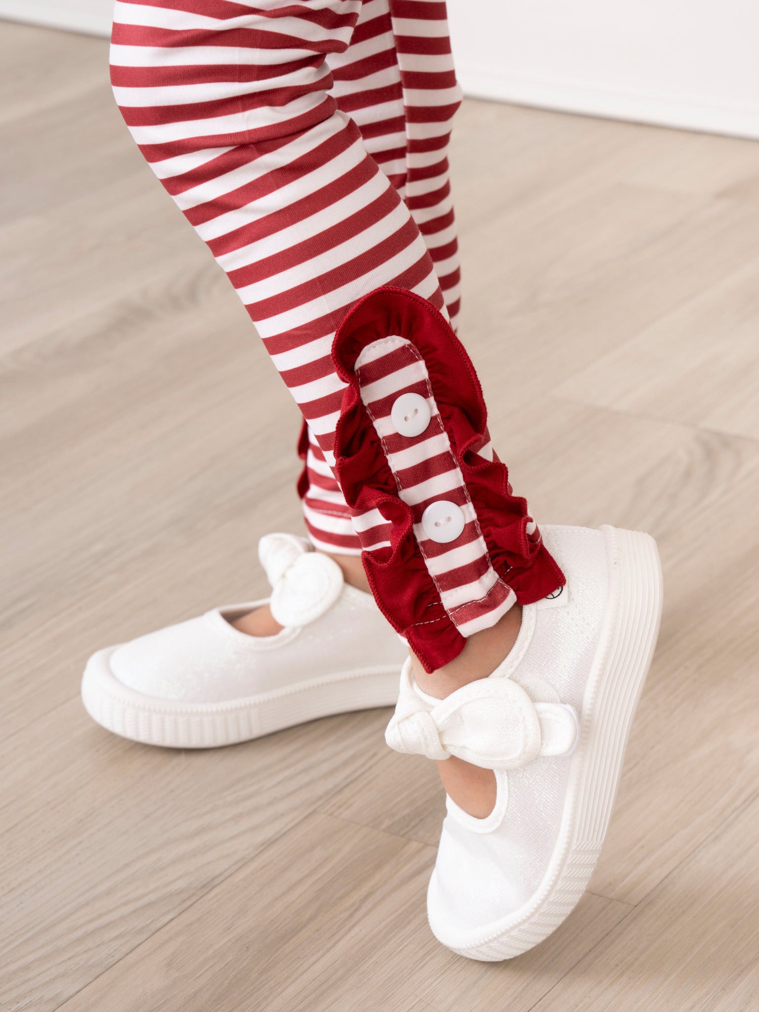 Burgundy Embroidered Football Ruffle Outfit - Marie Nicole Clothing
