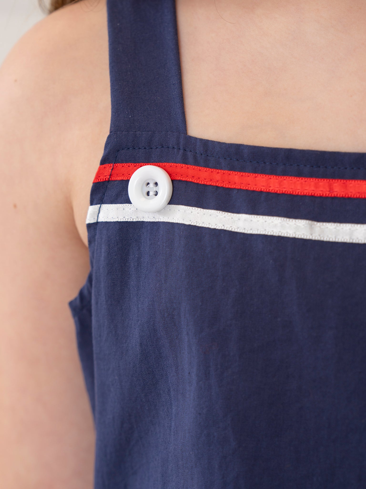 Navy Star Spangled Pocket Dress - Marie Nicole Clothing
