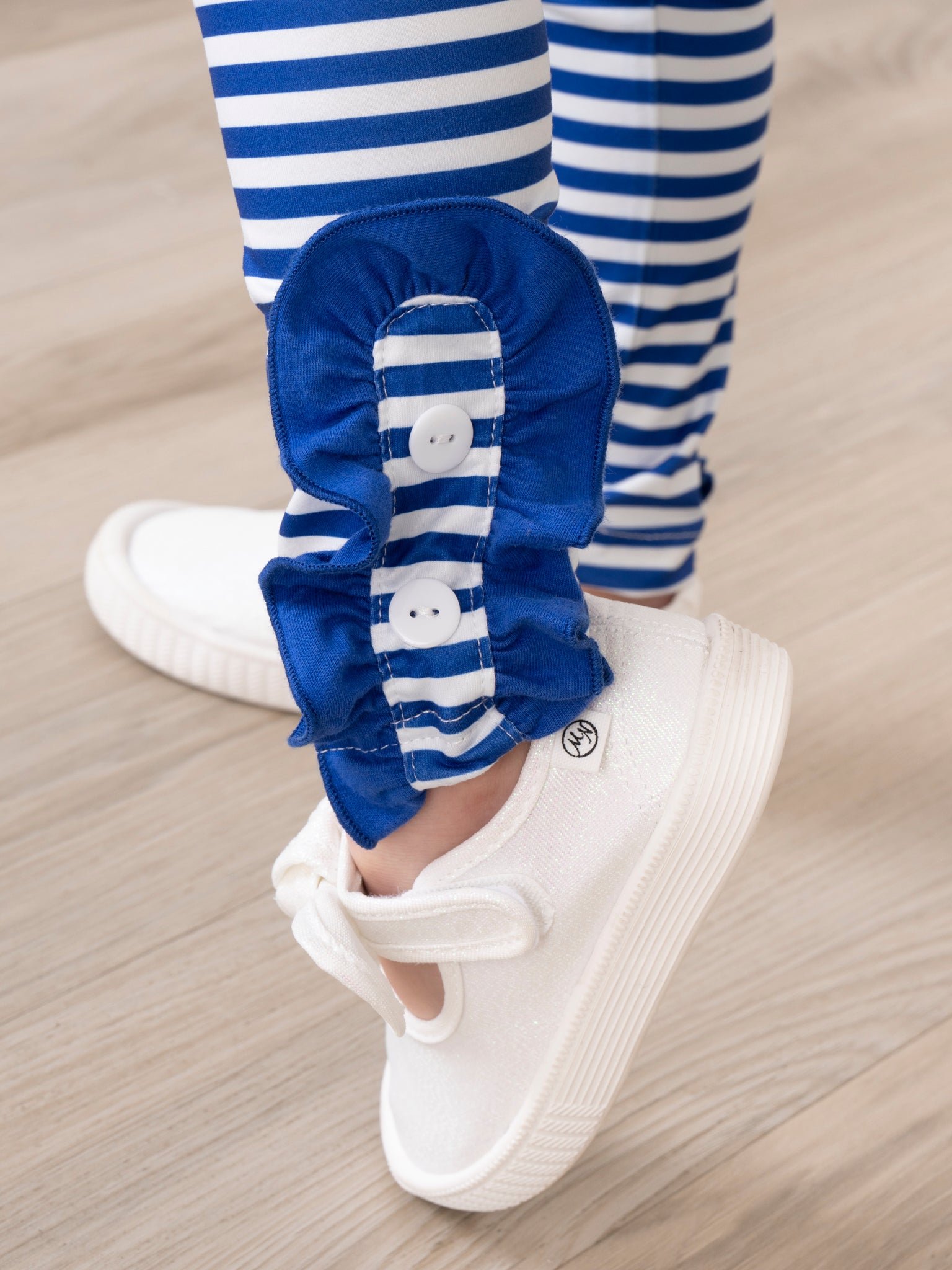 Blue Embroidered Football Ruffle Outfit - Marie Nicole Clothing