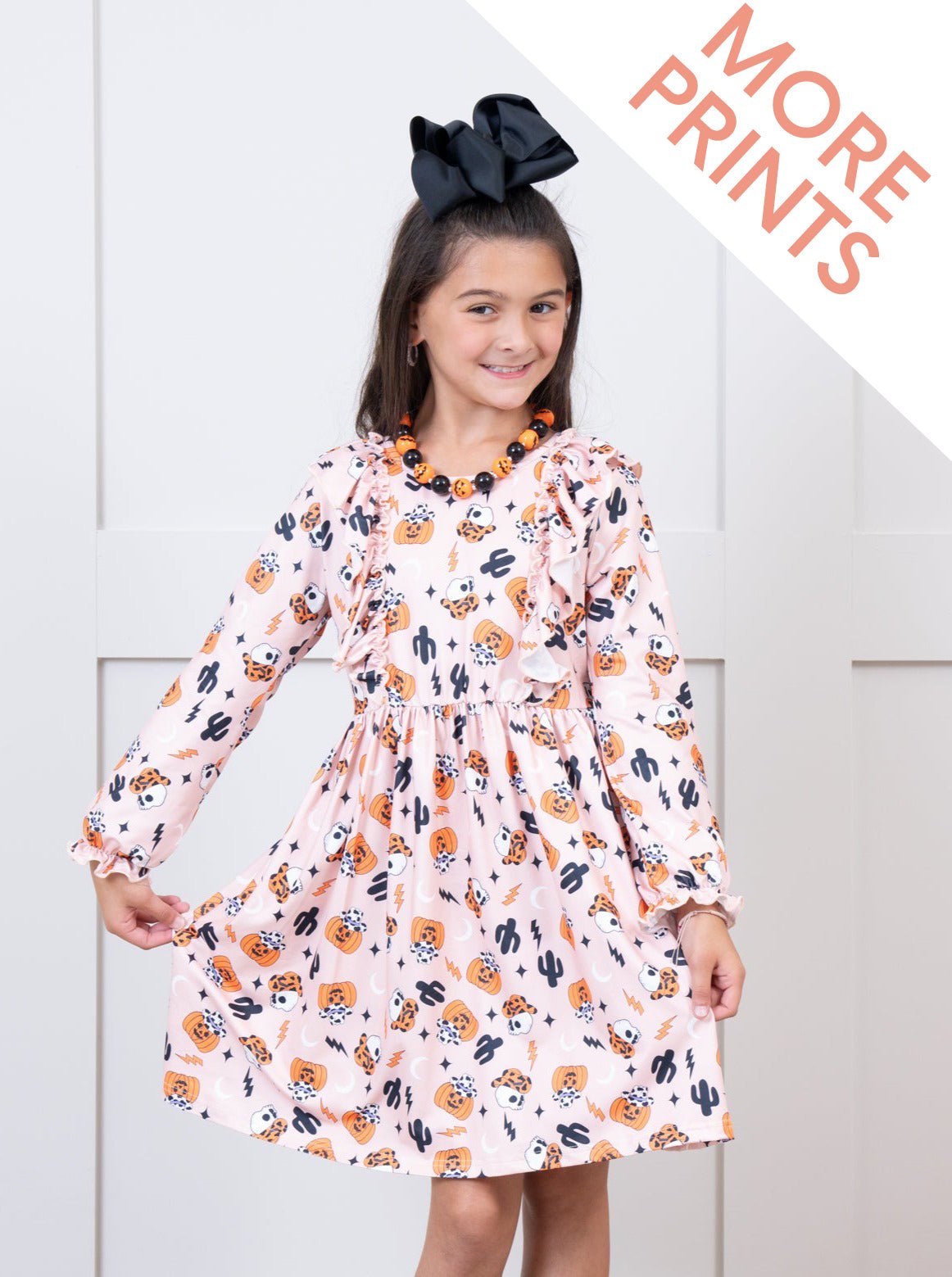 Happy Halloween Ruffle Dress - Marie Nicole Clothing