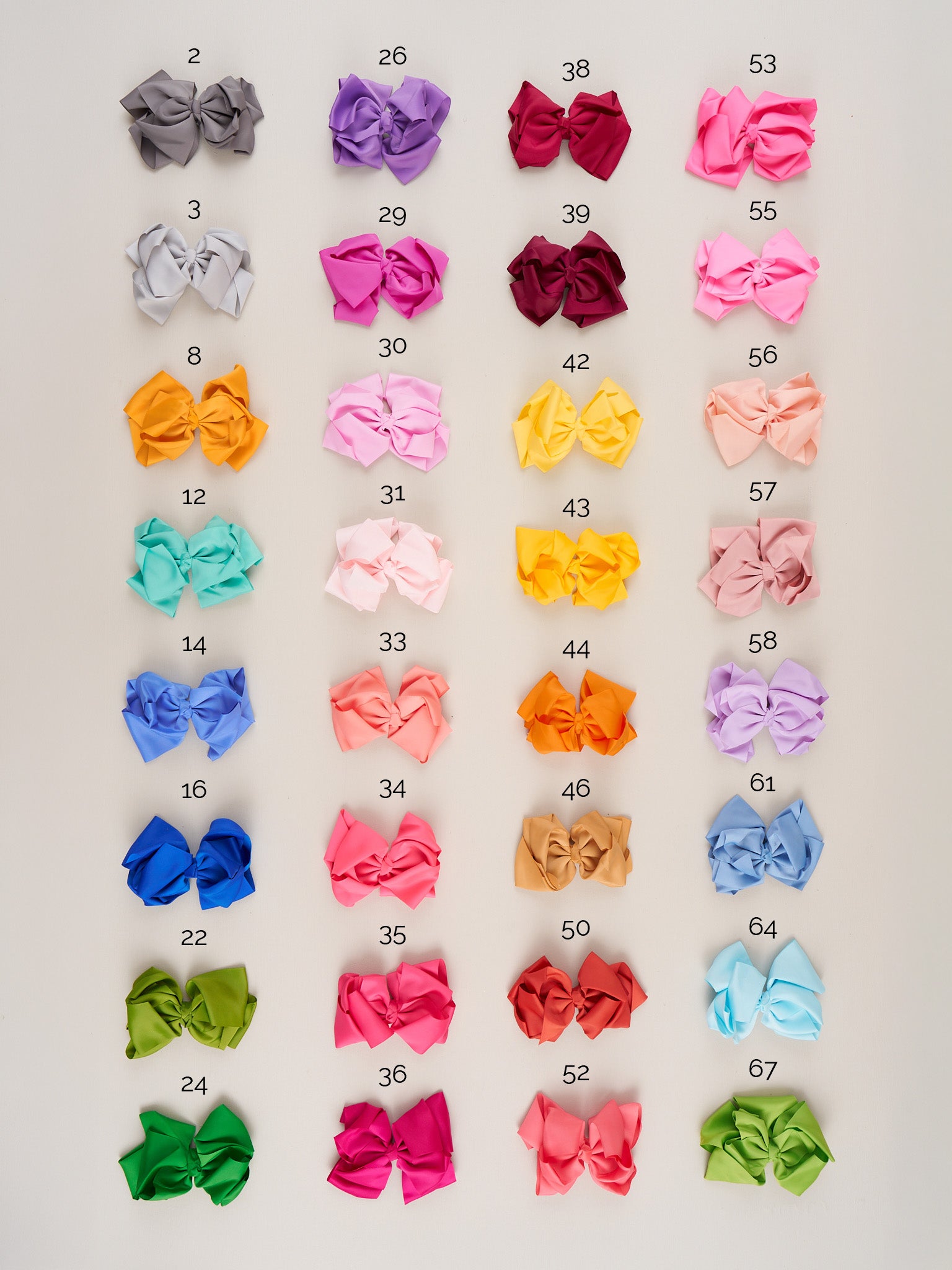 Double Layer Bows 6.5 Inch - 32 Colors Available - Marie Nicole Clothing