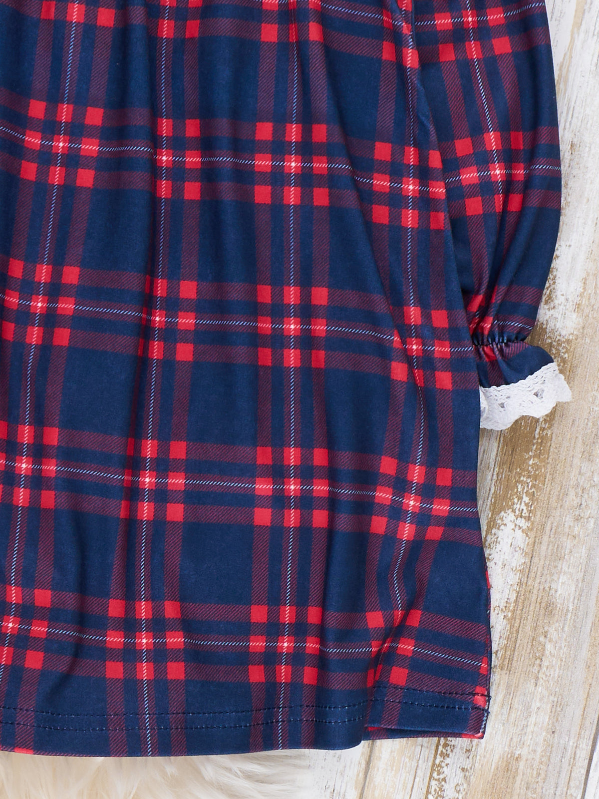 Christmas Holly Smocked Plaid Ruffle Dress - Marie Nicole Clothing