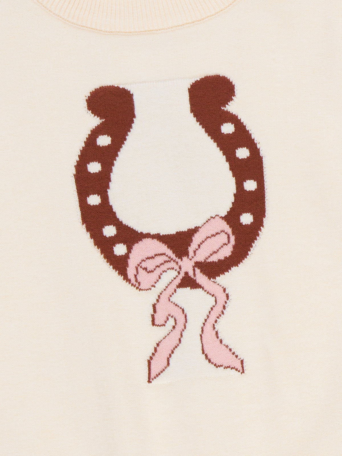 Lucky Horseshoe Bows Sweater - Marie Nicole Clothing