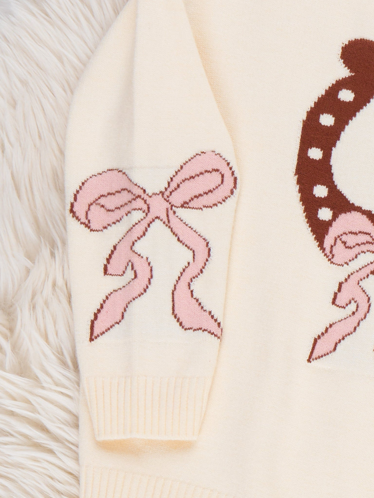 Lucky Horseshoe Bows Sweater - Marie Nicole Clothing
