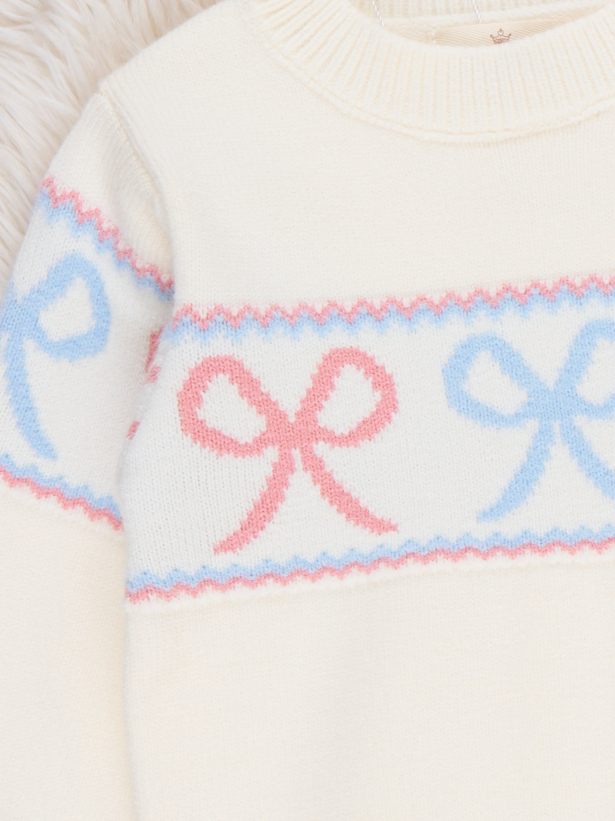 Ribbon Row Bows Sweater - Marie Nicole Clothing