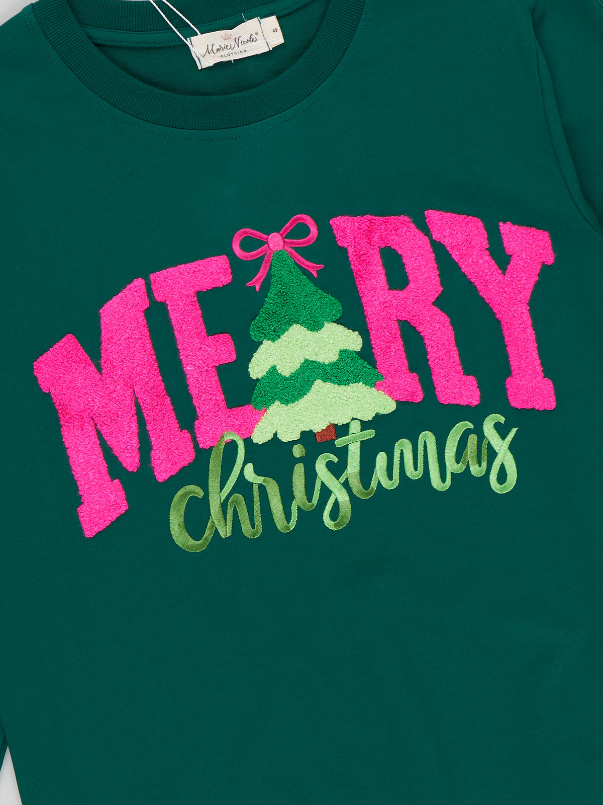 Mom & Me "Merry Christmas" Bow Shirt - Marie Nicole Clothing
