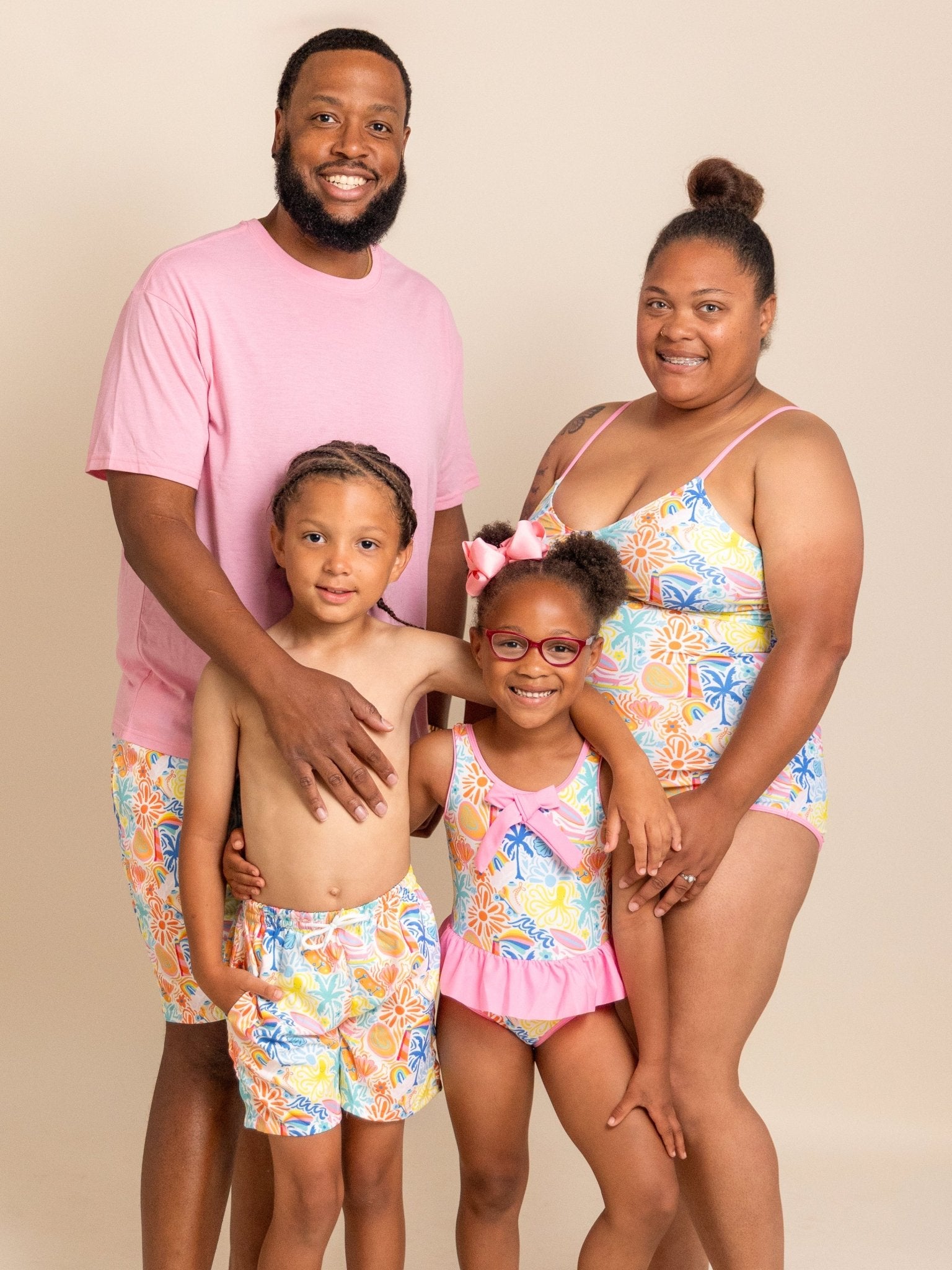 Family Tropical Beach Trunk - Dad - Marie Nicole Clothing