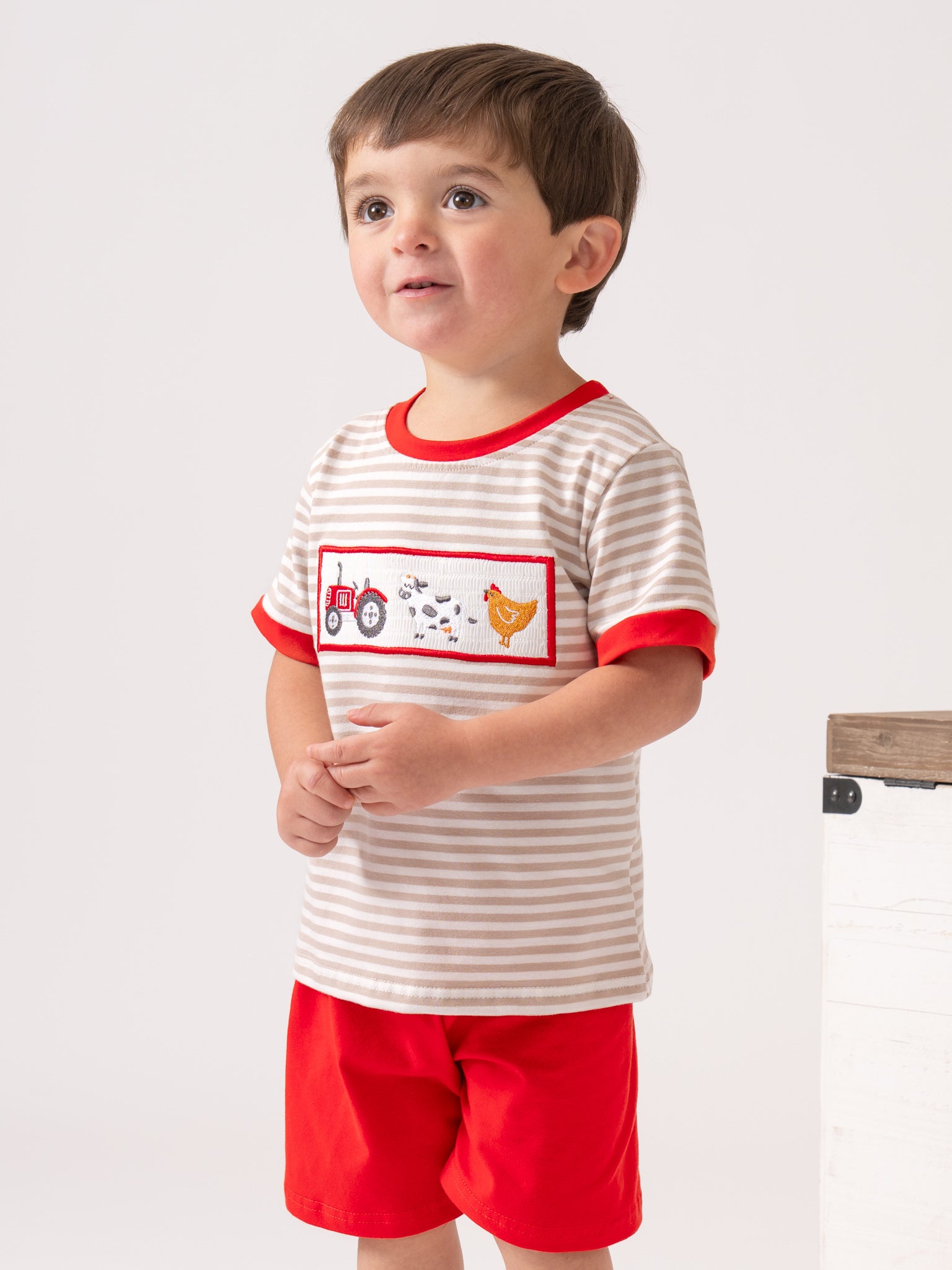 Farm Friends Smocked Outfit - Marie Nicole Clothing