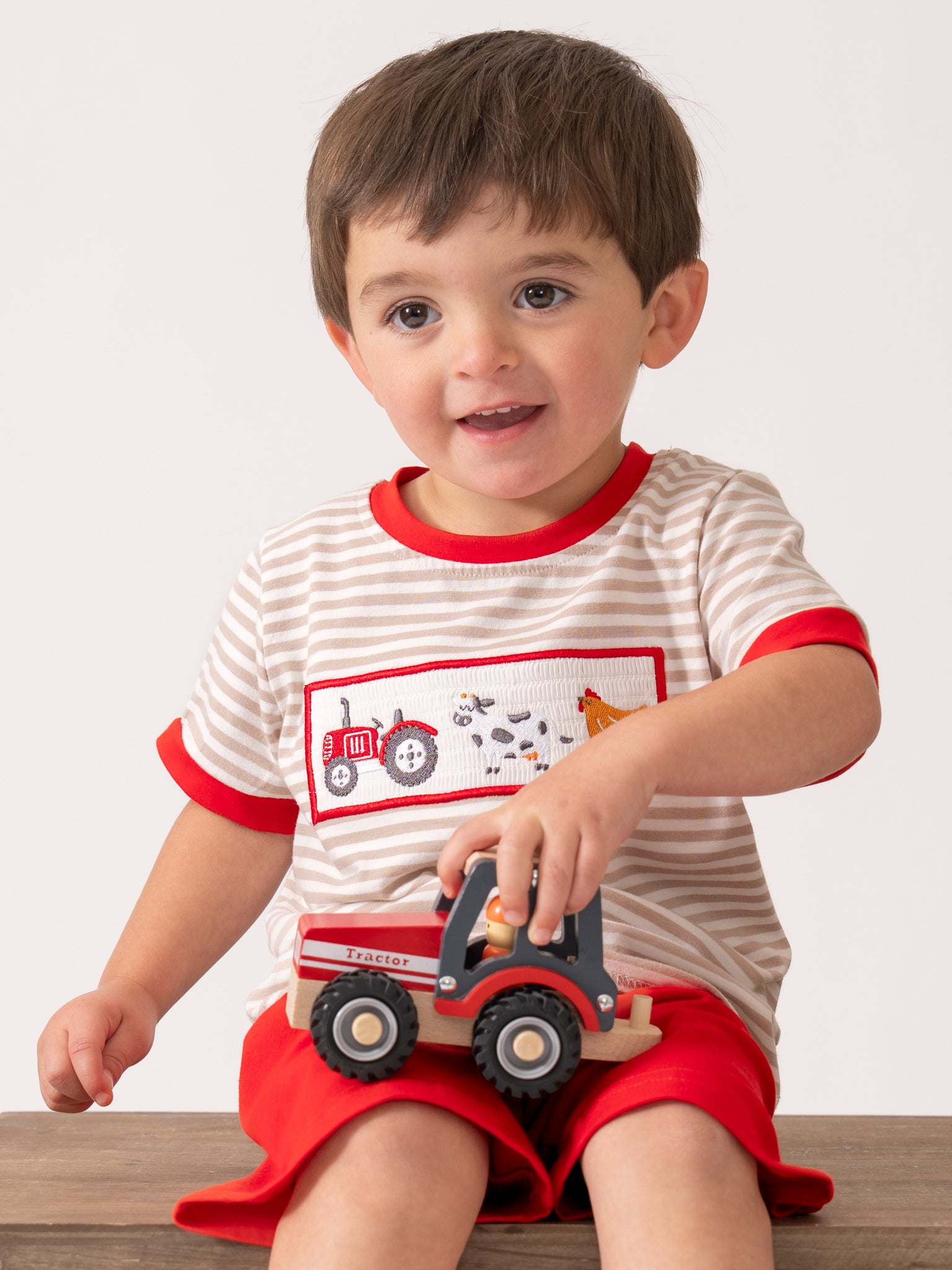 Farm Friends Smocked Outfit - Marie Nicole Clothing